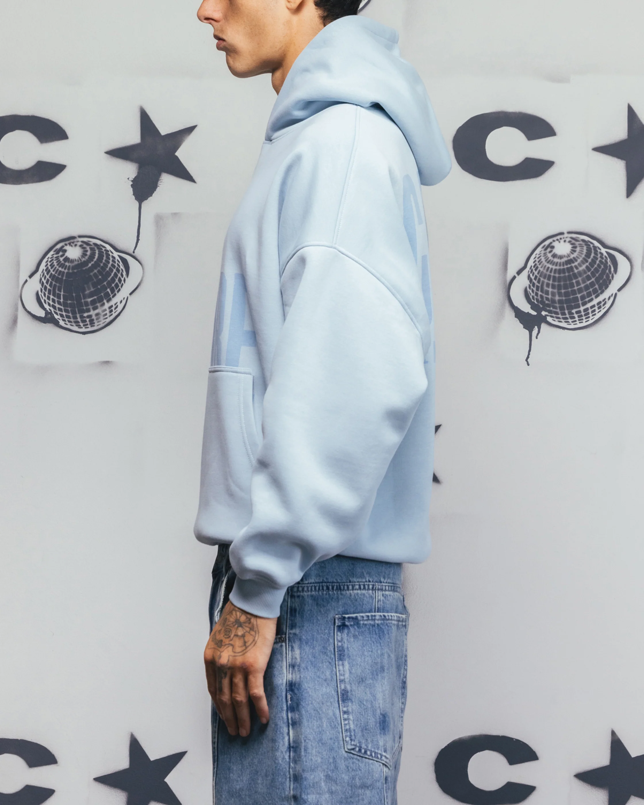 Carre Premium Essentials Hoodie Baby Blue