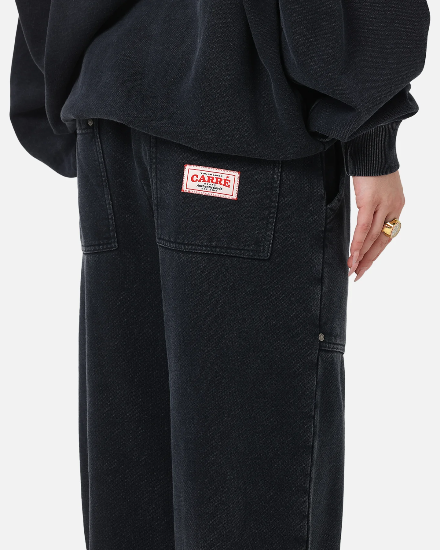 Carre Rivet Trackpants Charcoal