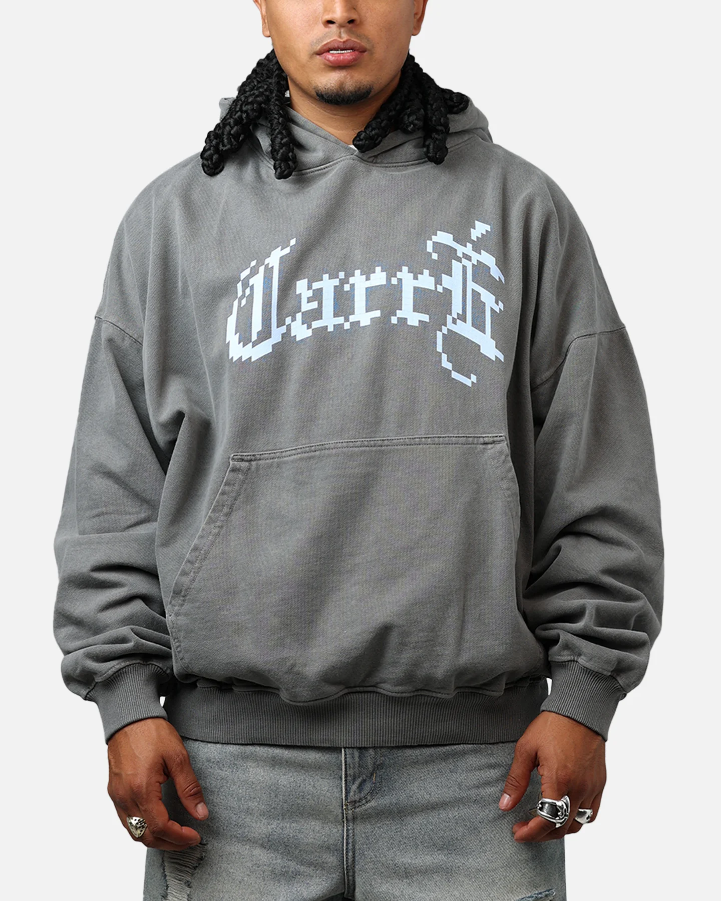 Carre Game Over Hoodie Washed Charcoal