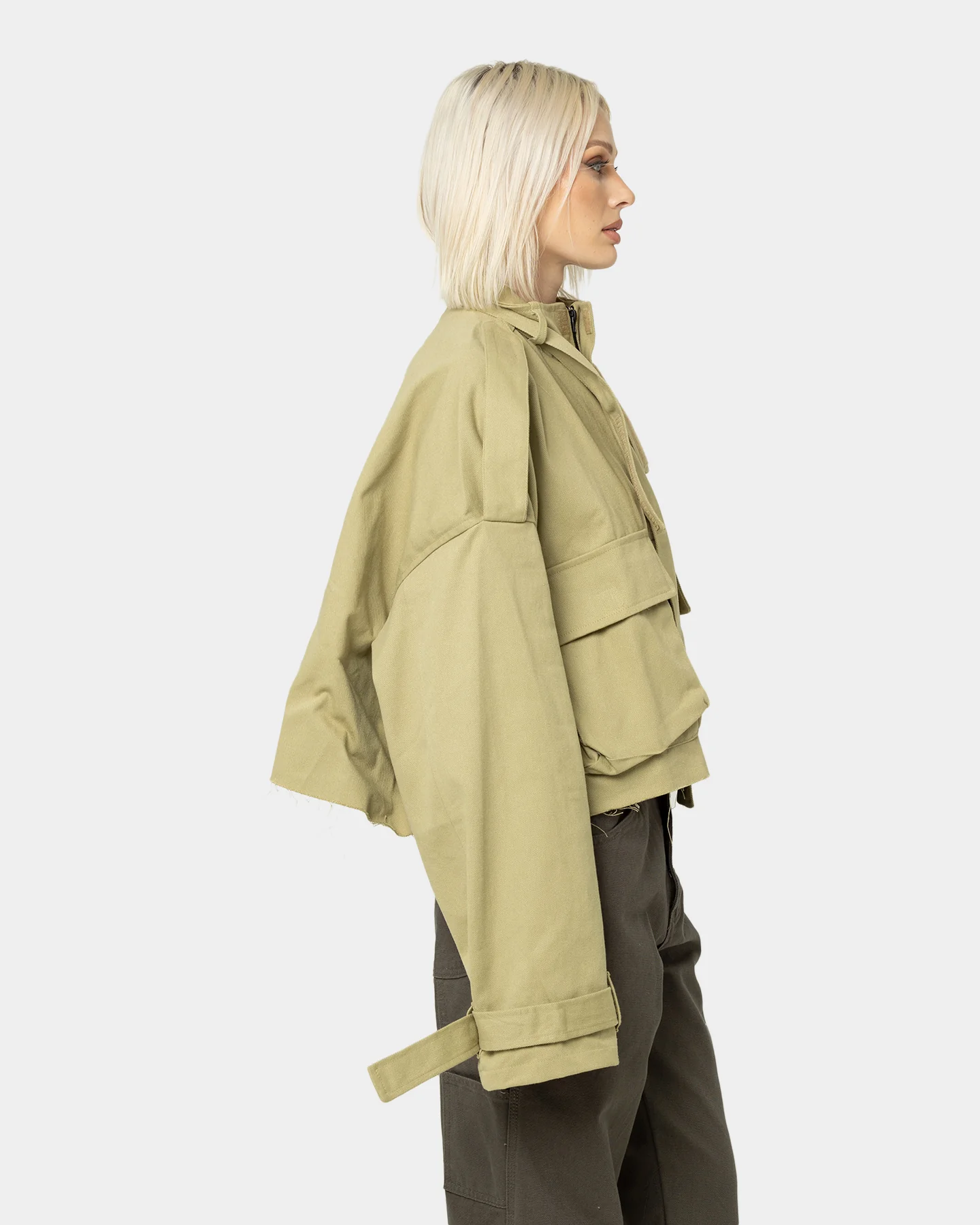 MNML Cropped M65 Jacket Khaki