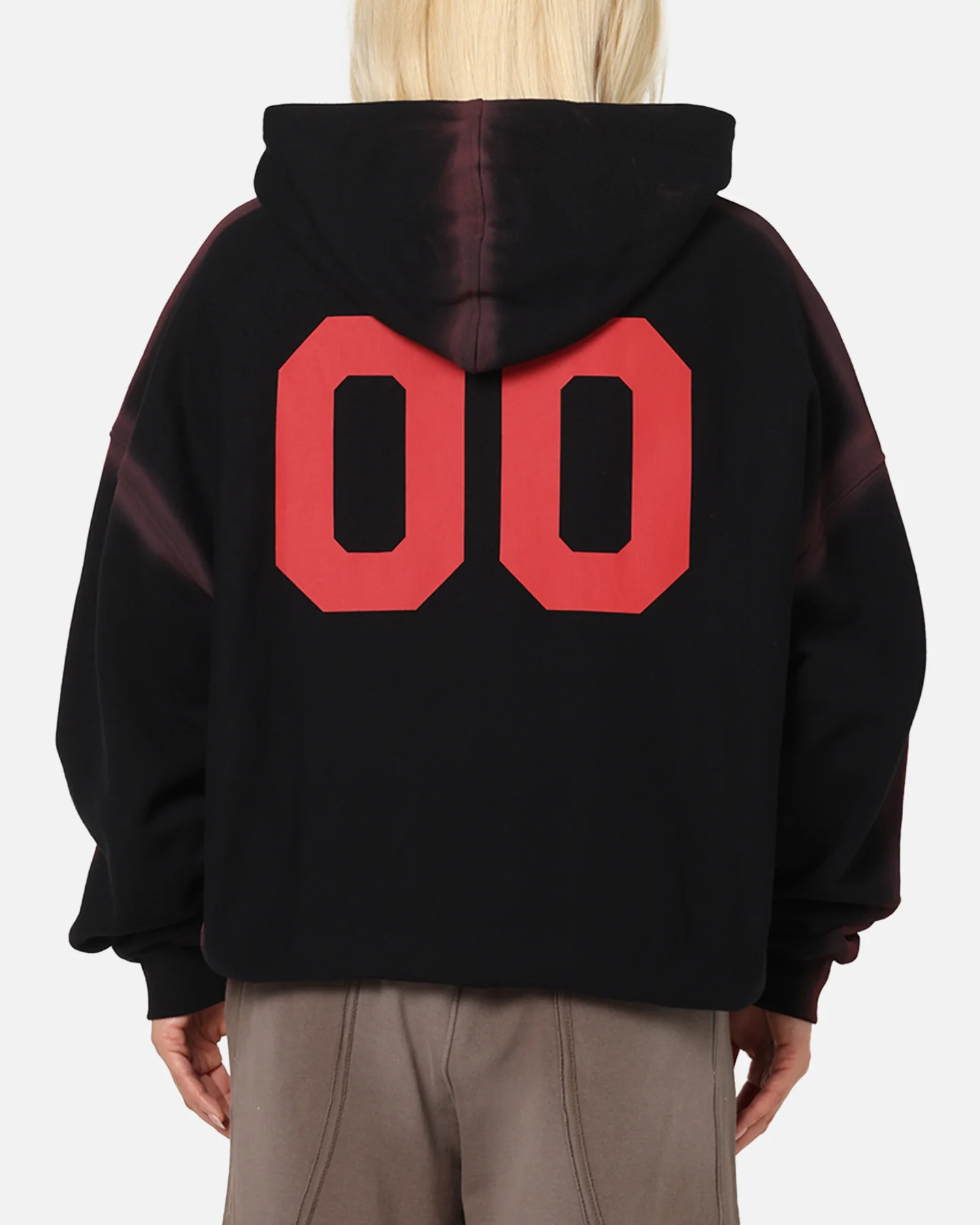 The Anti Order Mosh Boxy Hoodie Sunfade Black/Red