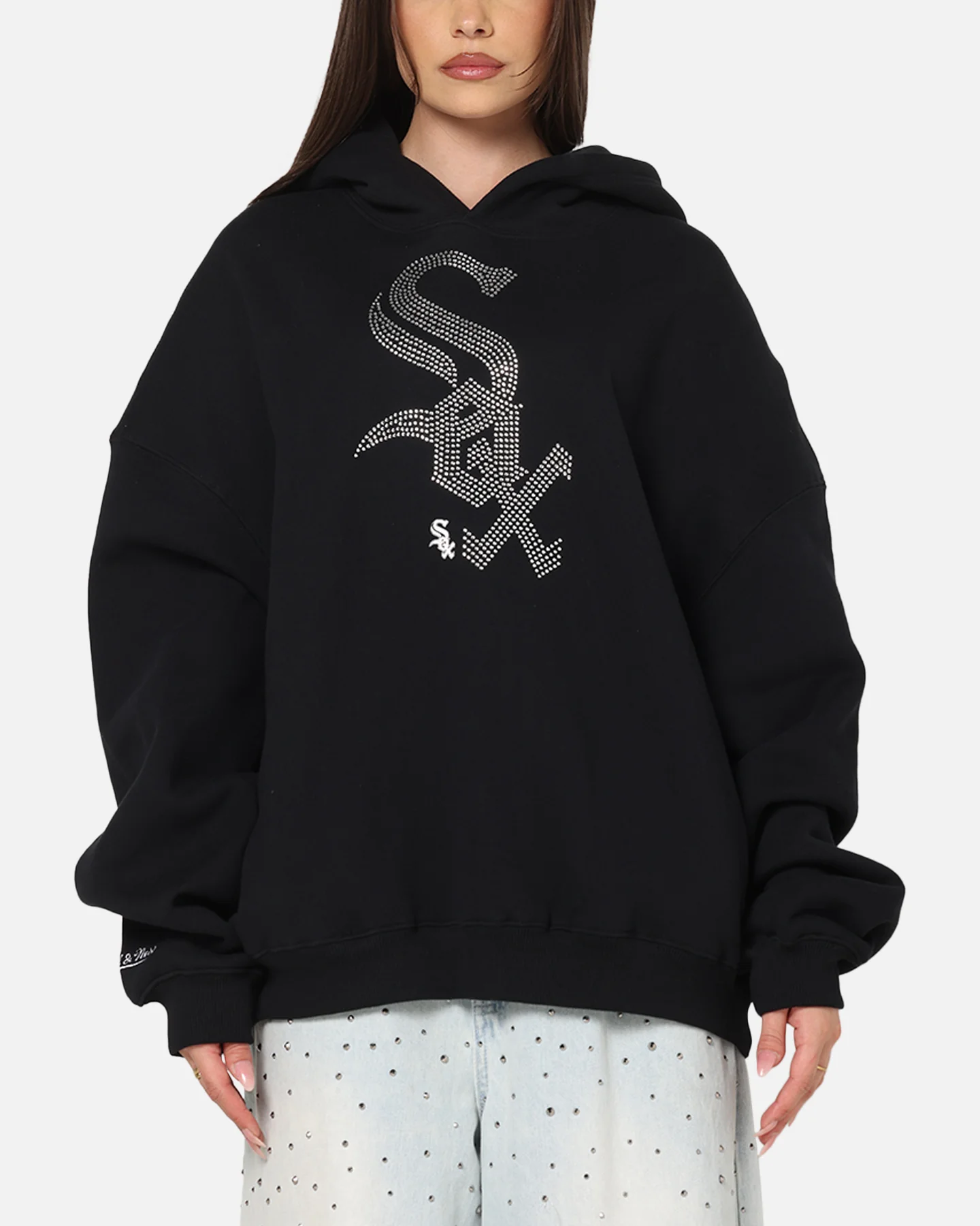 Mitchell & Ness Chicago White Sox Rhinestone Hoodie Faded Black