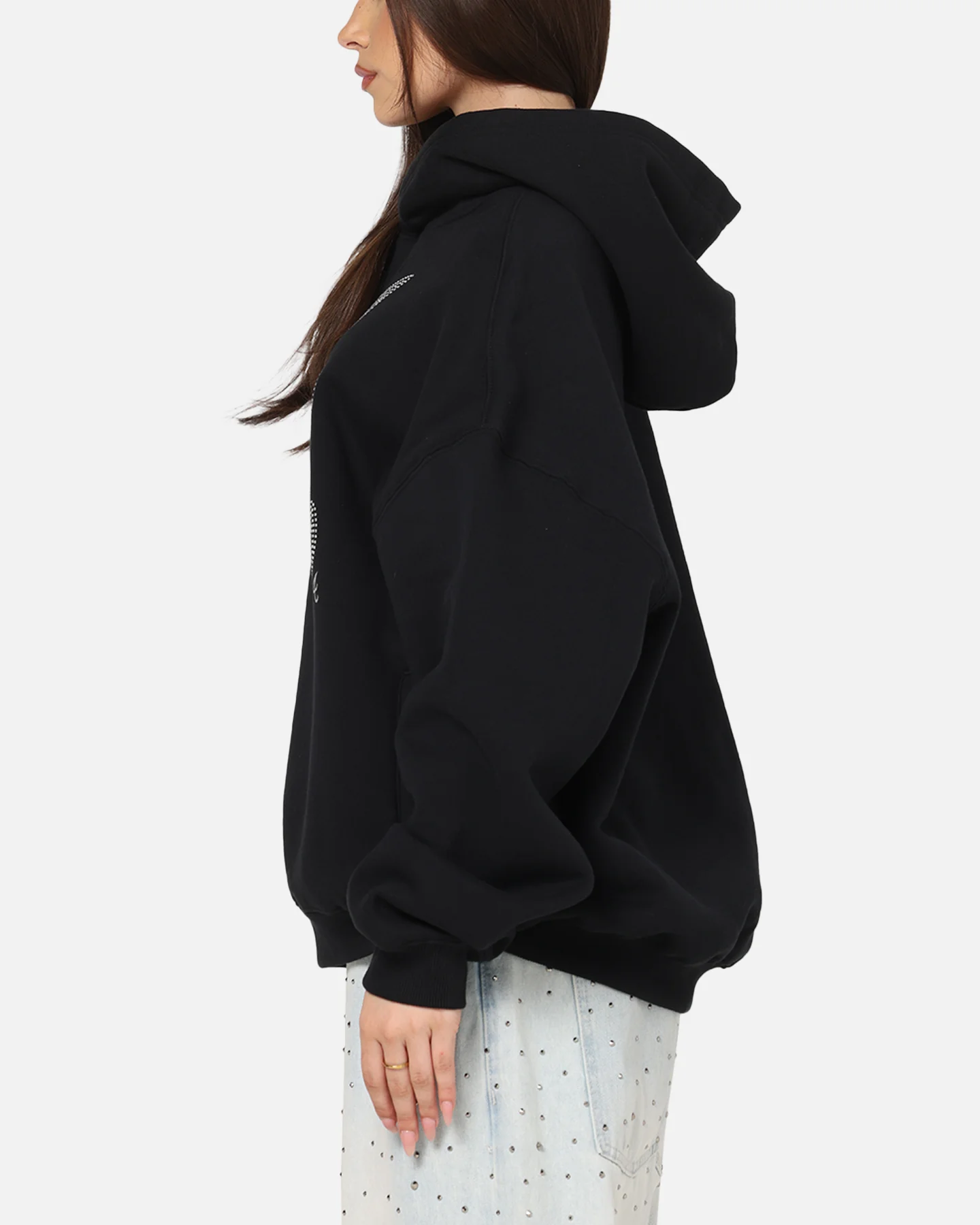 Mitchell & Ness Atlanta Braves Rhinestone Hoodie Faded Black