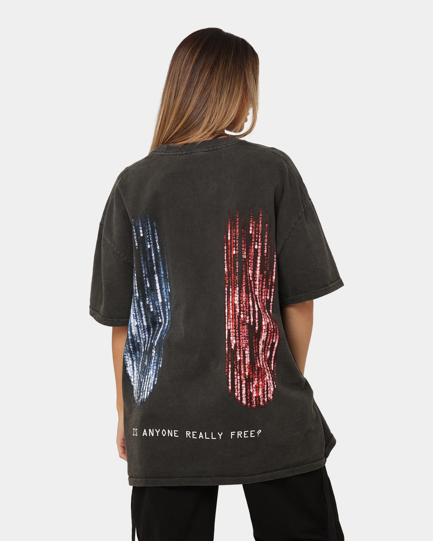 73Studio X The Matrix Heavyweight Vintage T-Shirt Black Wash