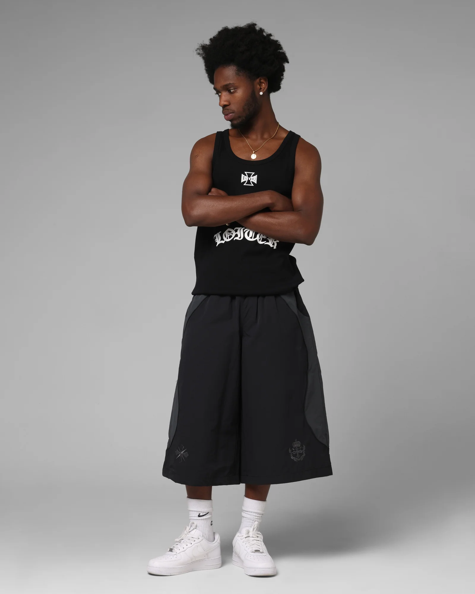 Loiter Club Classic Track Shorts Black