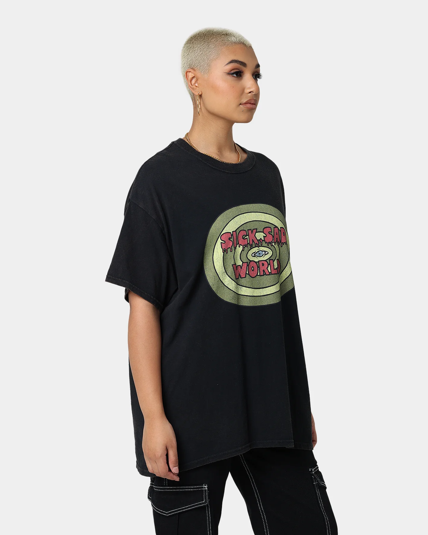 American Thrift X Daria Sick Sad World Vintage T-Shirt Black Wash