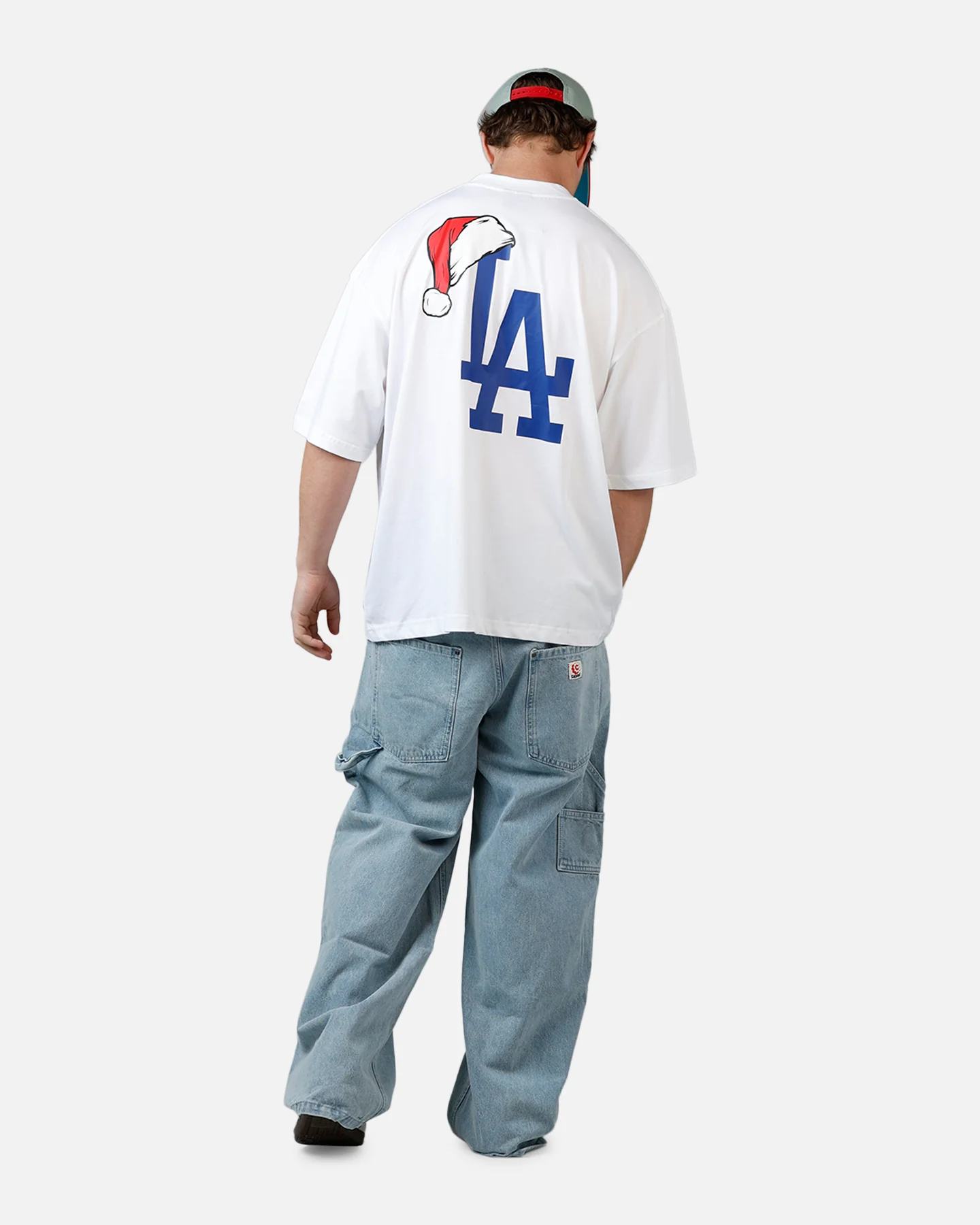 New Era Los Angeles Dodgers 'All I Want For Christmas' Santa T-Shirt White