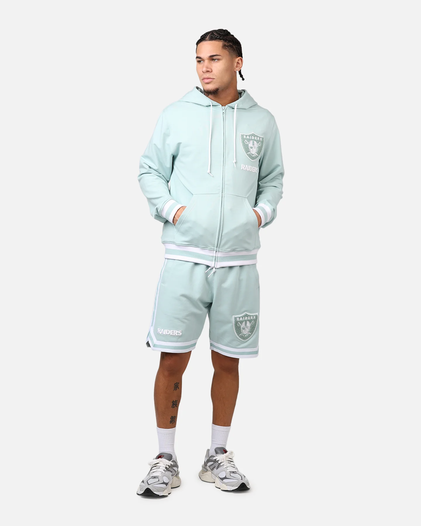 New Era Las Vegas Raiders 'Logo Select Mint' Full Zip Hoodie Mint/White