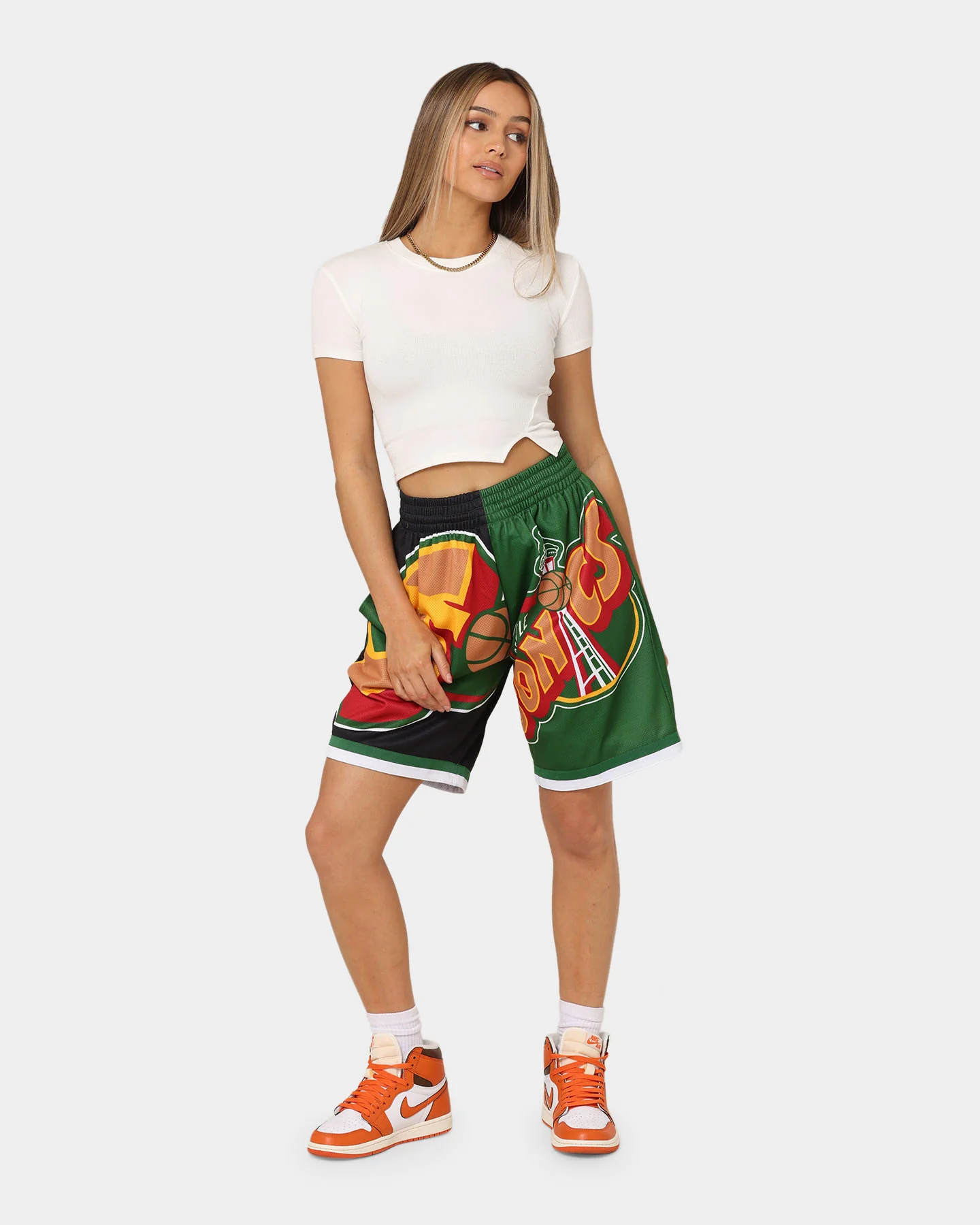 Mitchell & Ness Seattle Supersonics Big Face Shorts 5.0 Black