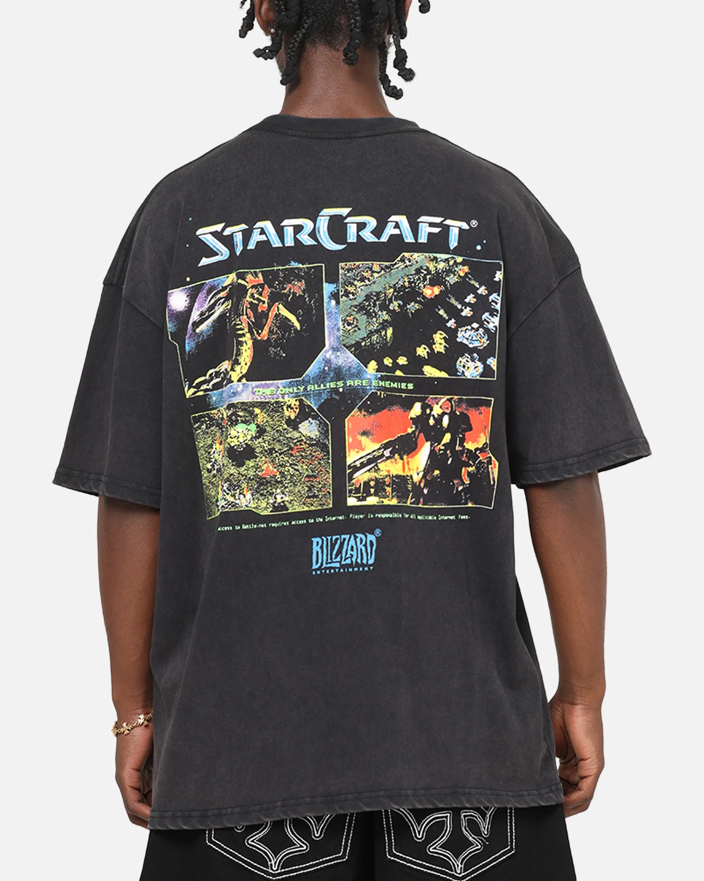73Studio X Starcraft Vintage T-Shirt Off Black