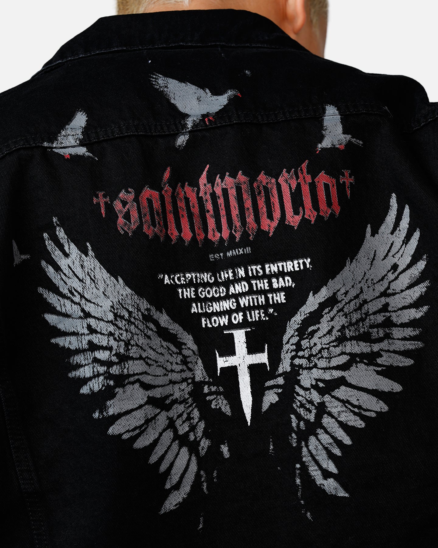 Saint Morta Amorfati Denim Jacket Black Shadow
