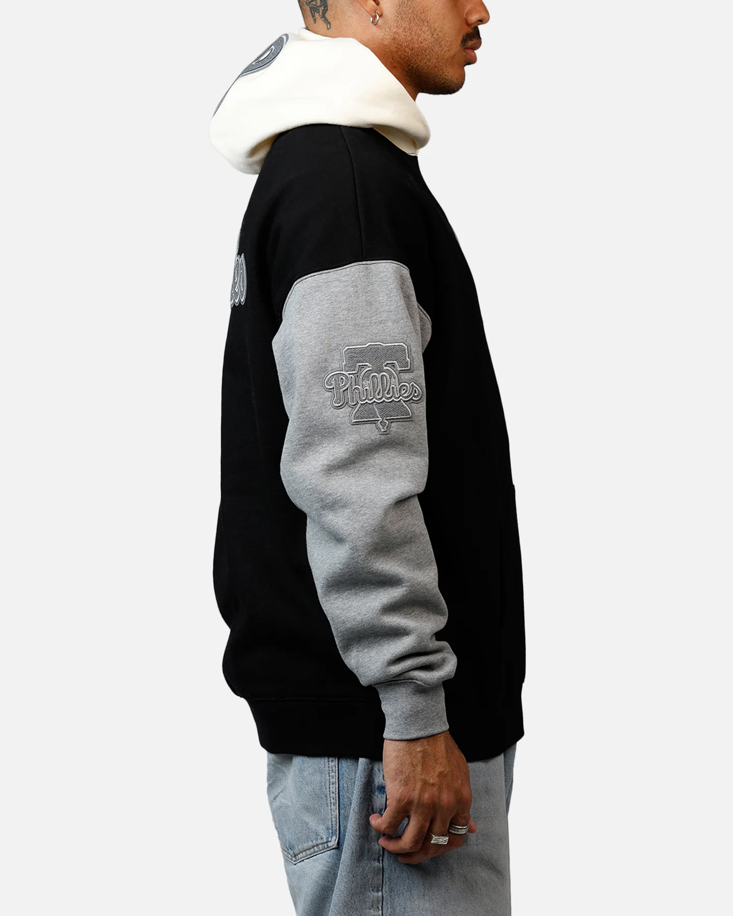 Pro Standard Philadelphia Phillies Reverse French Terry Hoodie Black/Grey