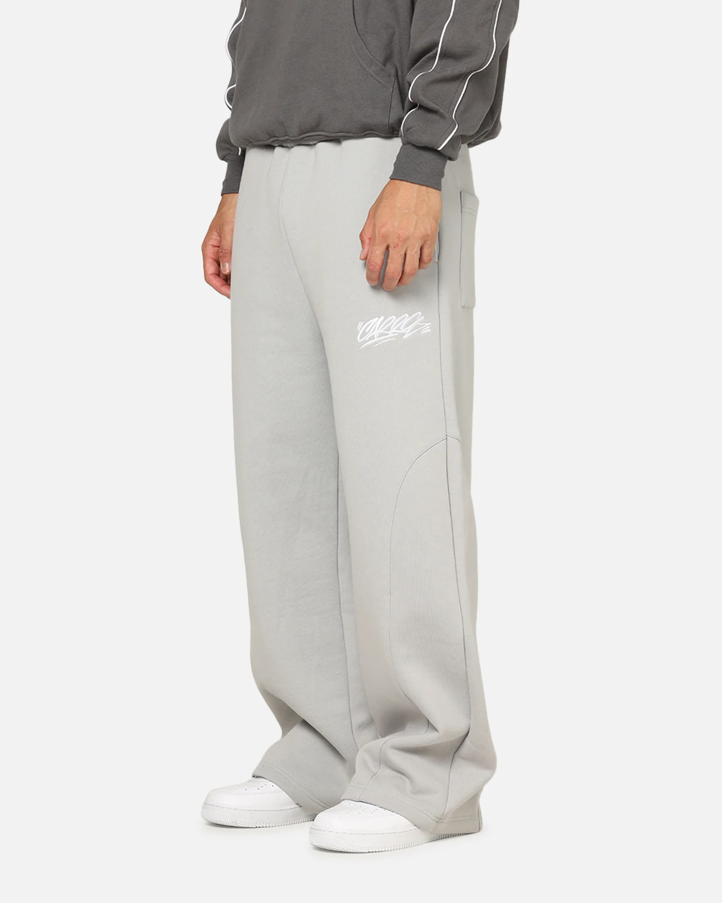 Carre Off Grid Panelled Trackpants Light Grey