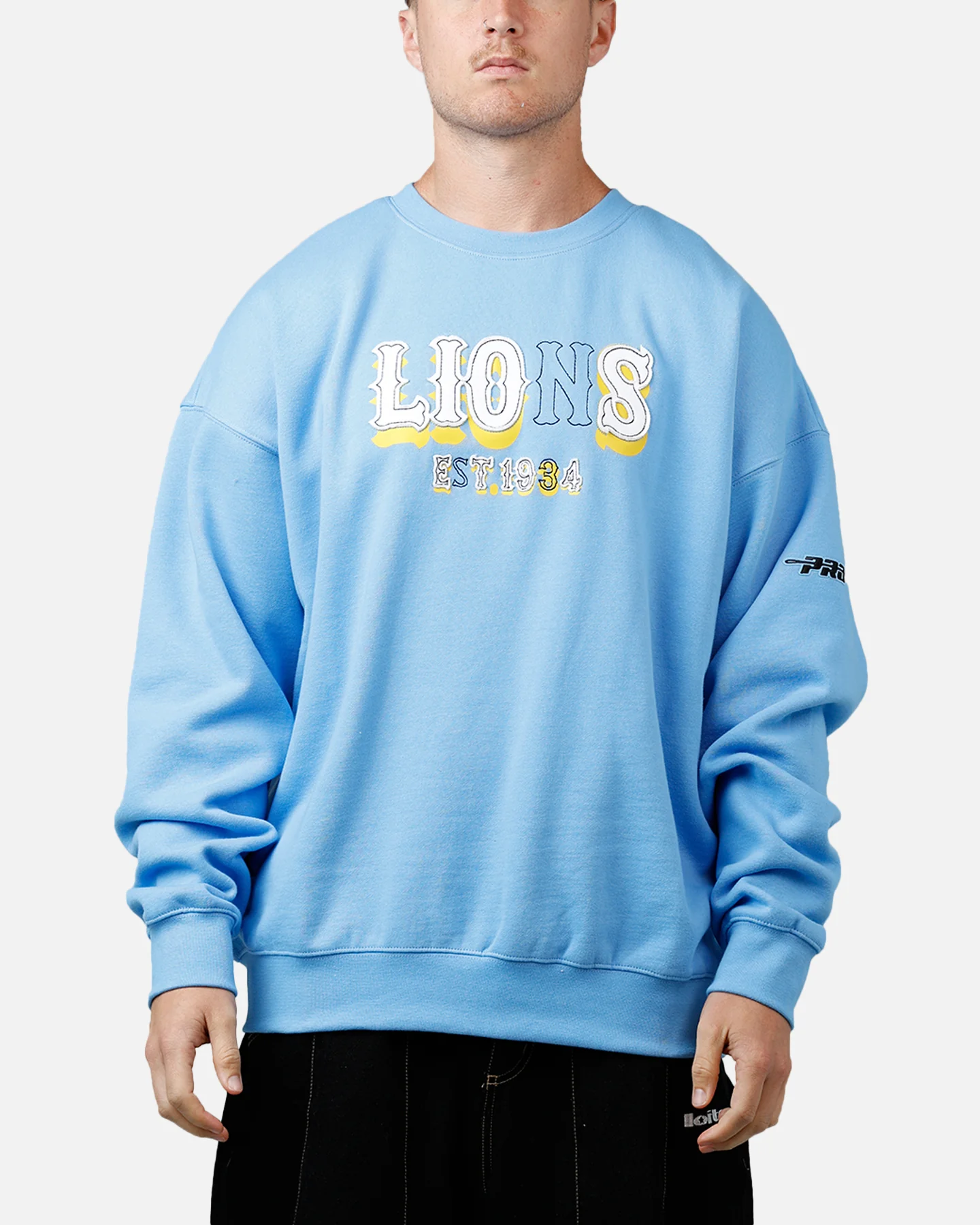 Pro Standard Detroit Lions Kickoff Crewneck Light Blue