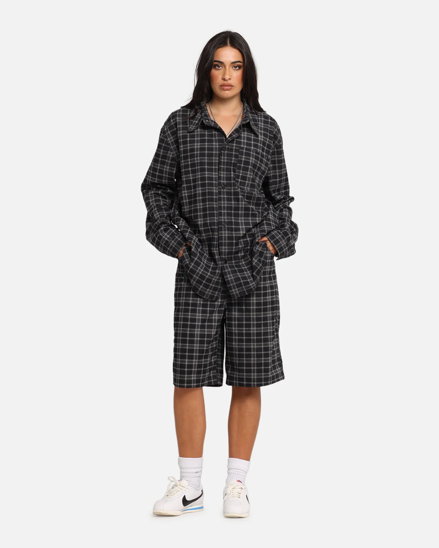 XXIII Plaid Corduroy Jacket Black/Grey