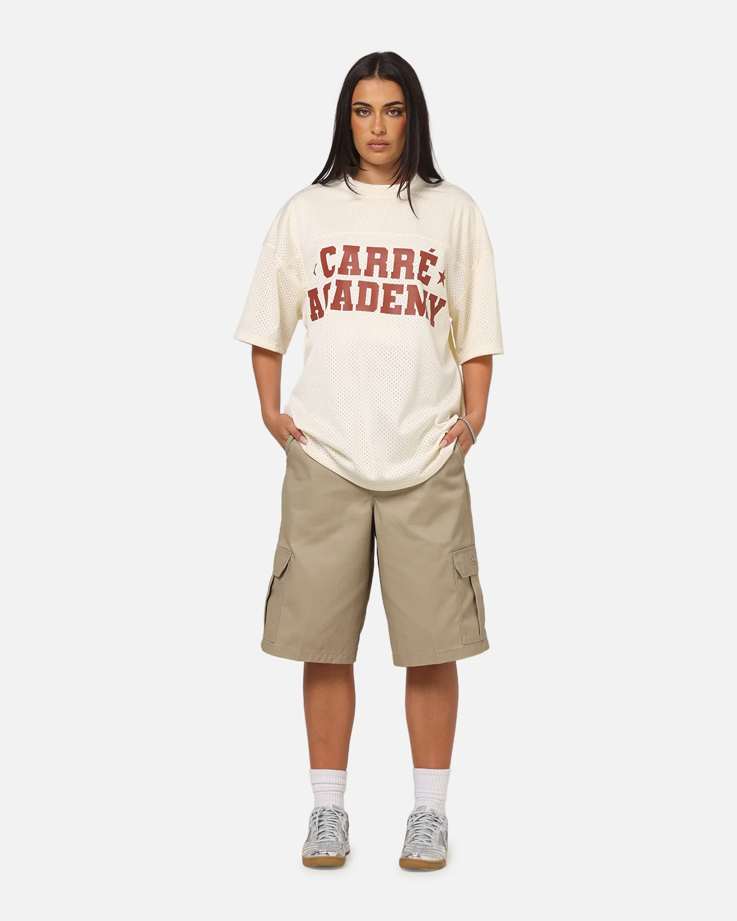 Carre Star Academy Mesh T-Shirt Off White