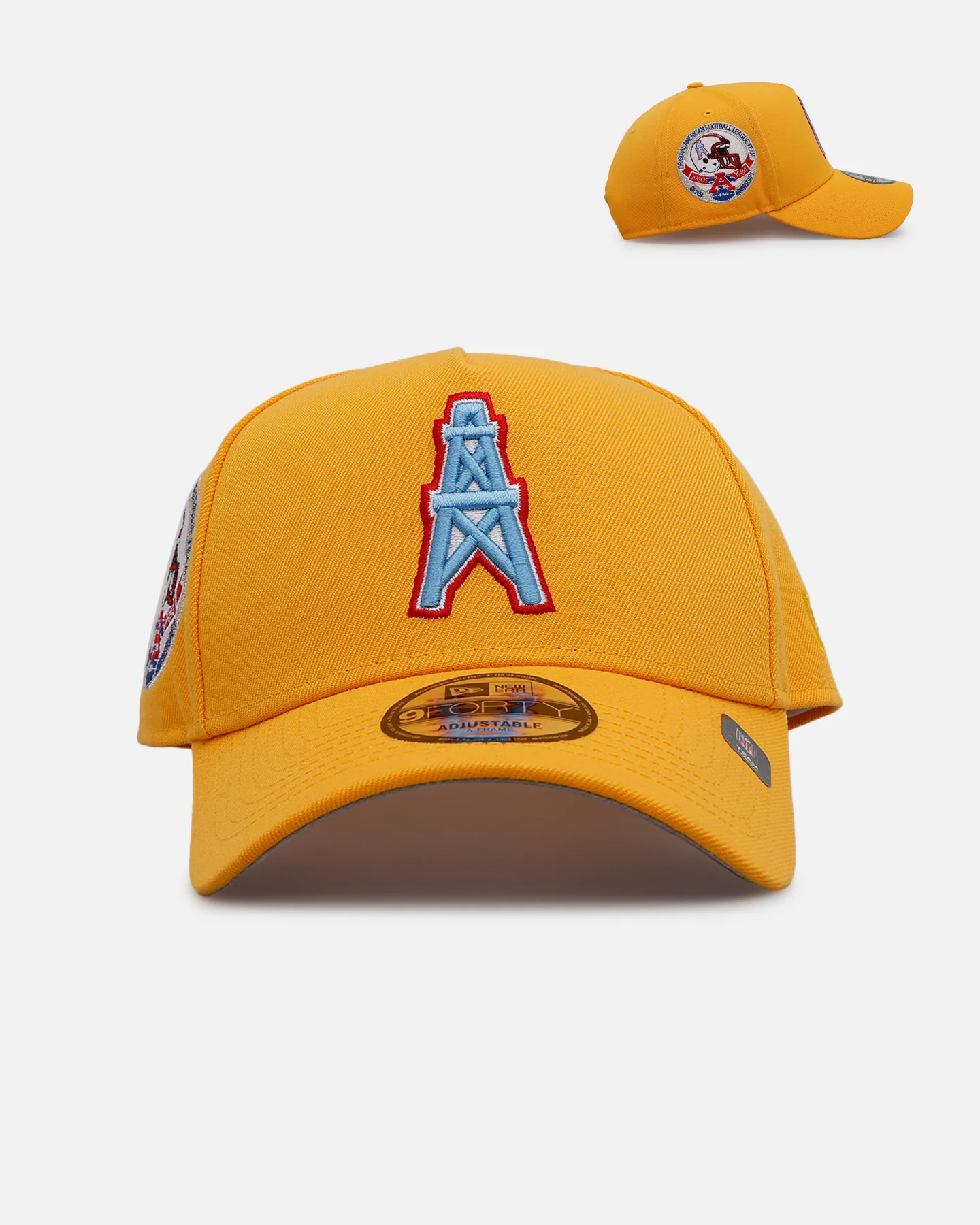 New Era Houston Oilers 'Sunshine' 9FORTY A-Frame Snapback Canary