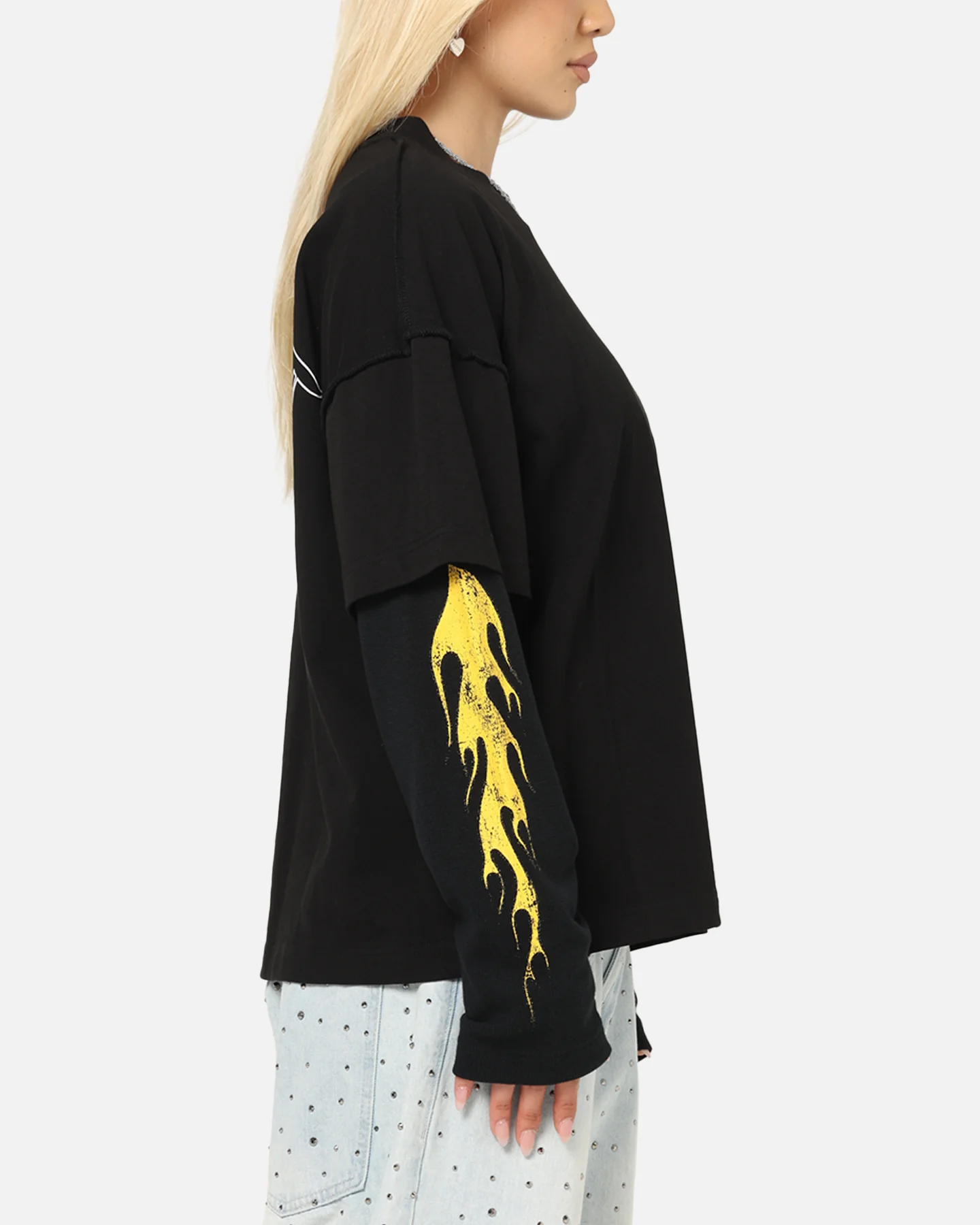 Saint Morta La Flame Long Sleeve T-Shirt Black