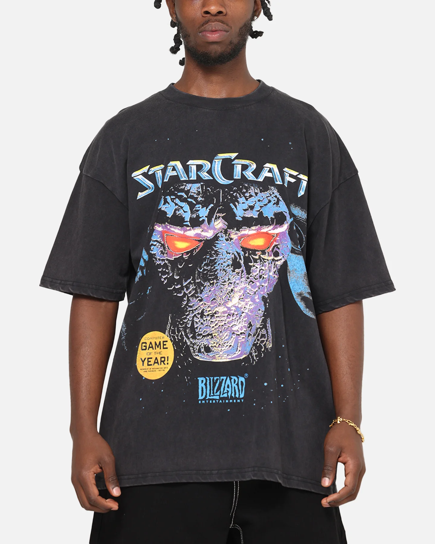 73Studio X Starcraft Vintage T-Shirt Off Black