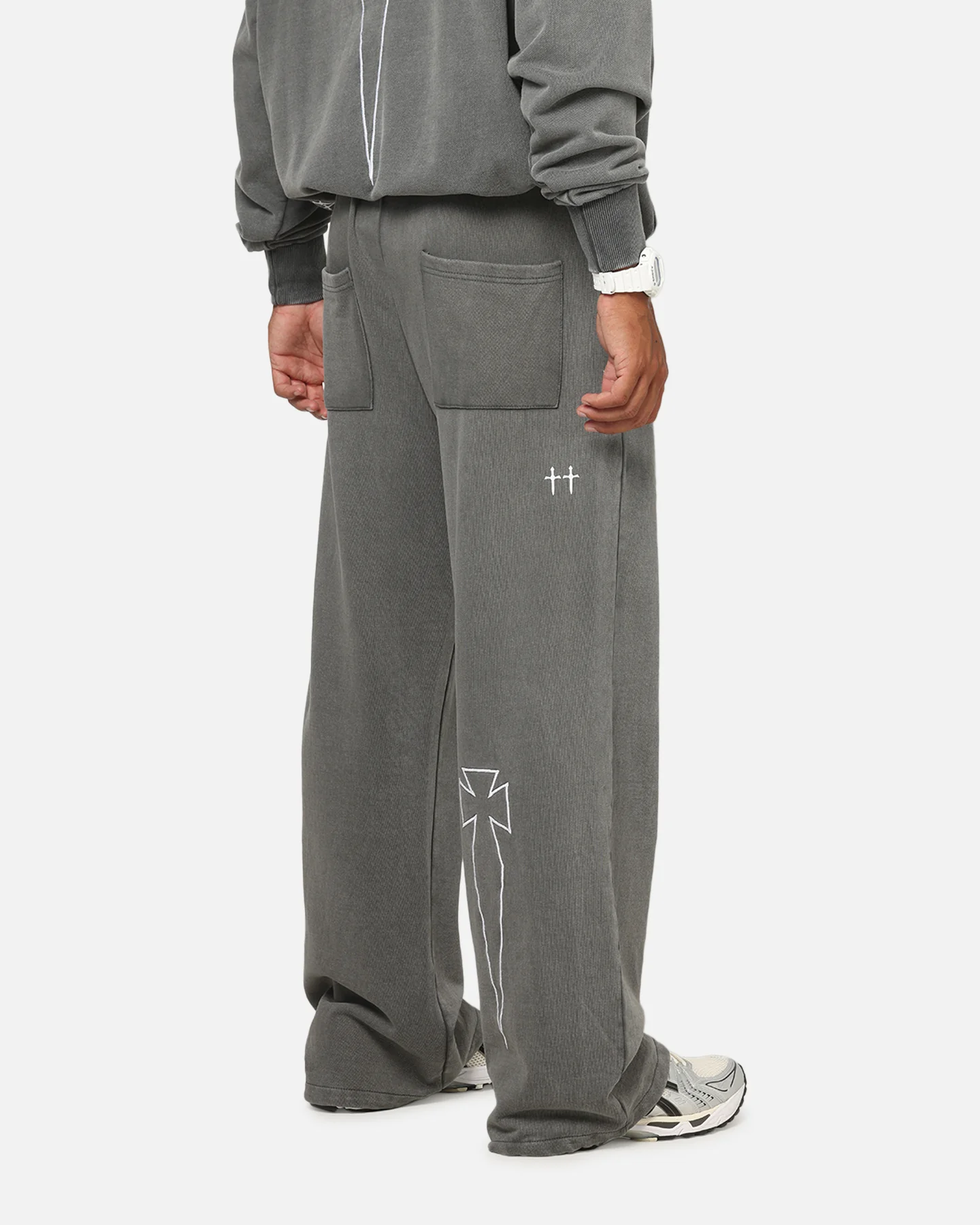 Saint Morta Athletc Sweatpants Washed Charcoal