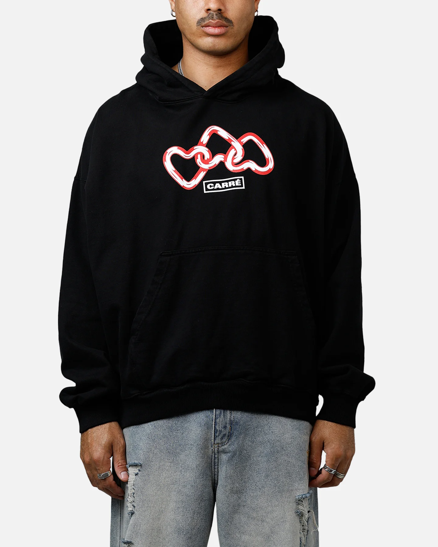 Carre Link Hoodie Black