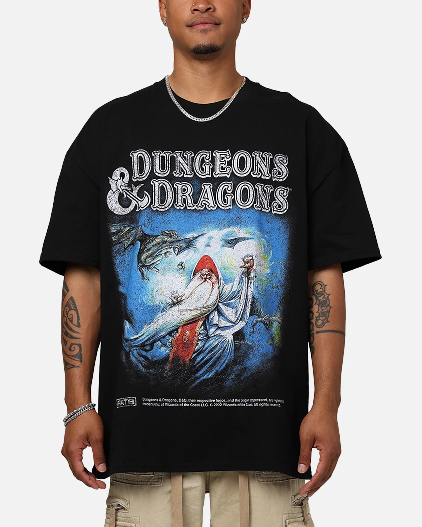 Rats Get Fat X Dungeons And Dragons Wizard Heavyweight Vintage T-Shirt Black