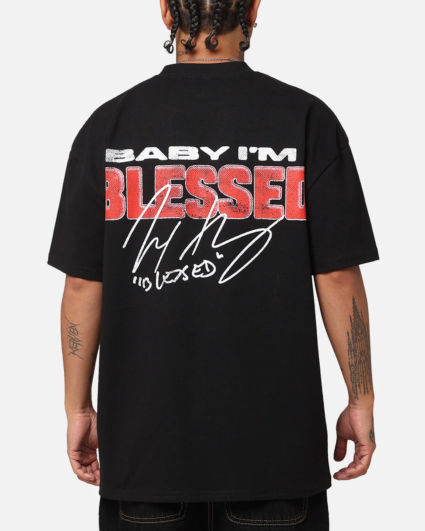 UFC By Culture Kings Max Holloway Baby I'm Blessed Heavyweight T-Shirt Black