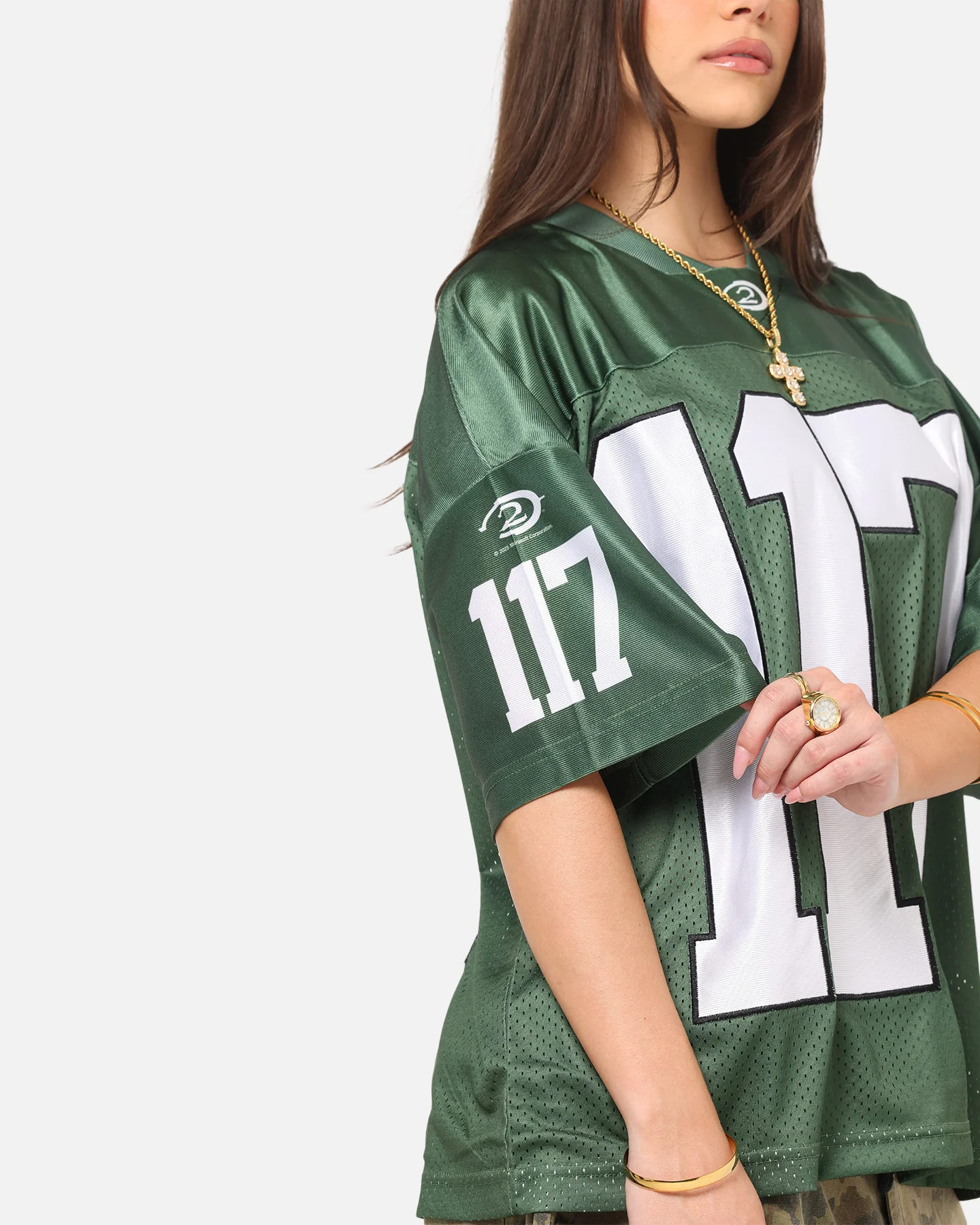 73Studio X Halo 2 Spartan 117 Football Jersey Forest Green