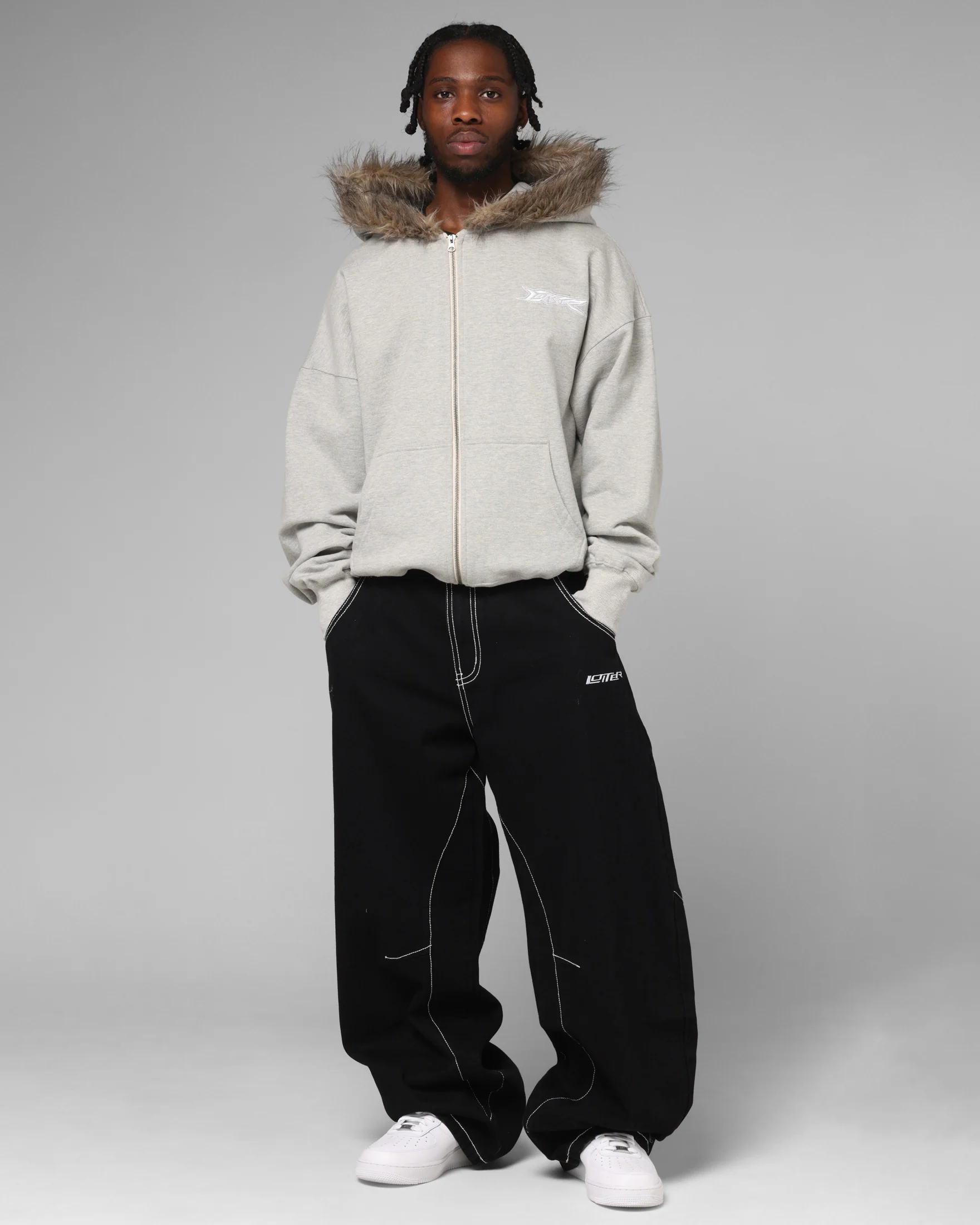 Loiter Purity Zip Hoodie Grey