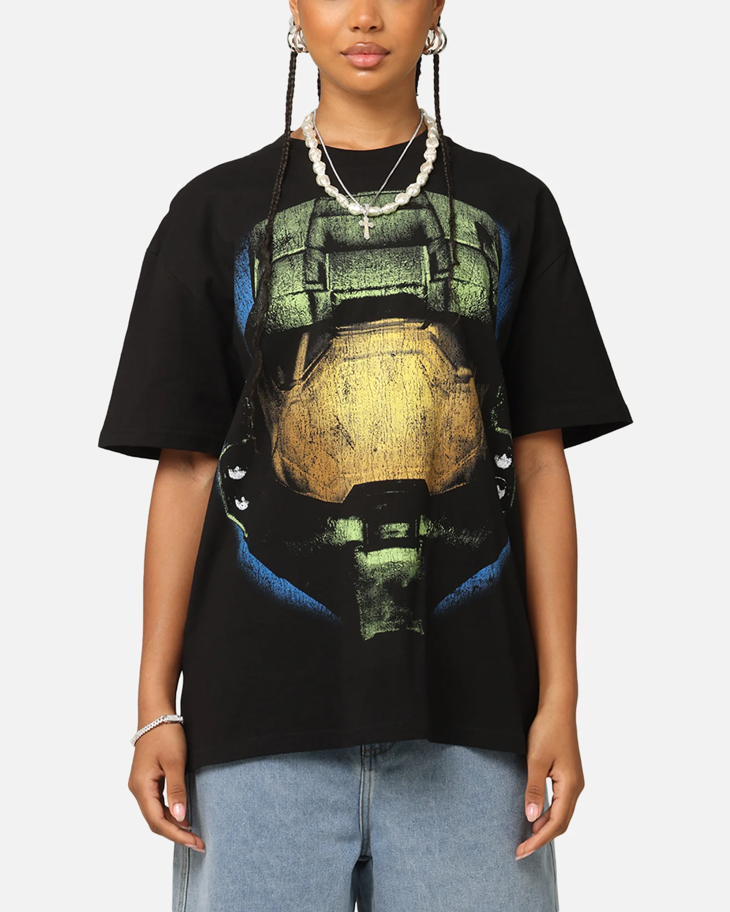 Goat Crew X Halo Big Head Heavyweight T-Shirt Black