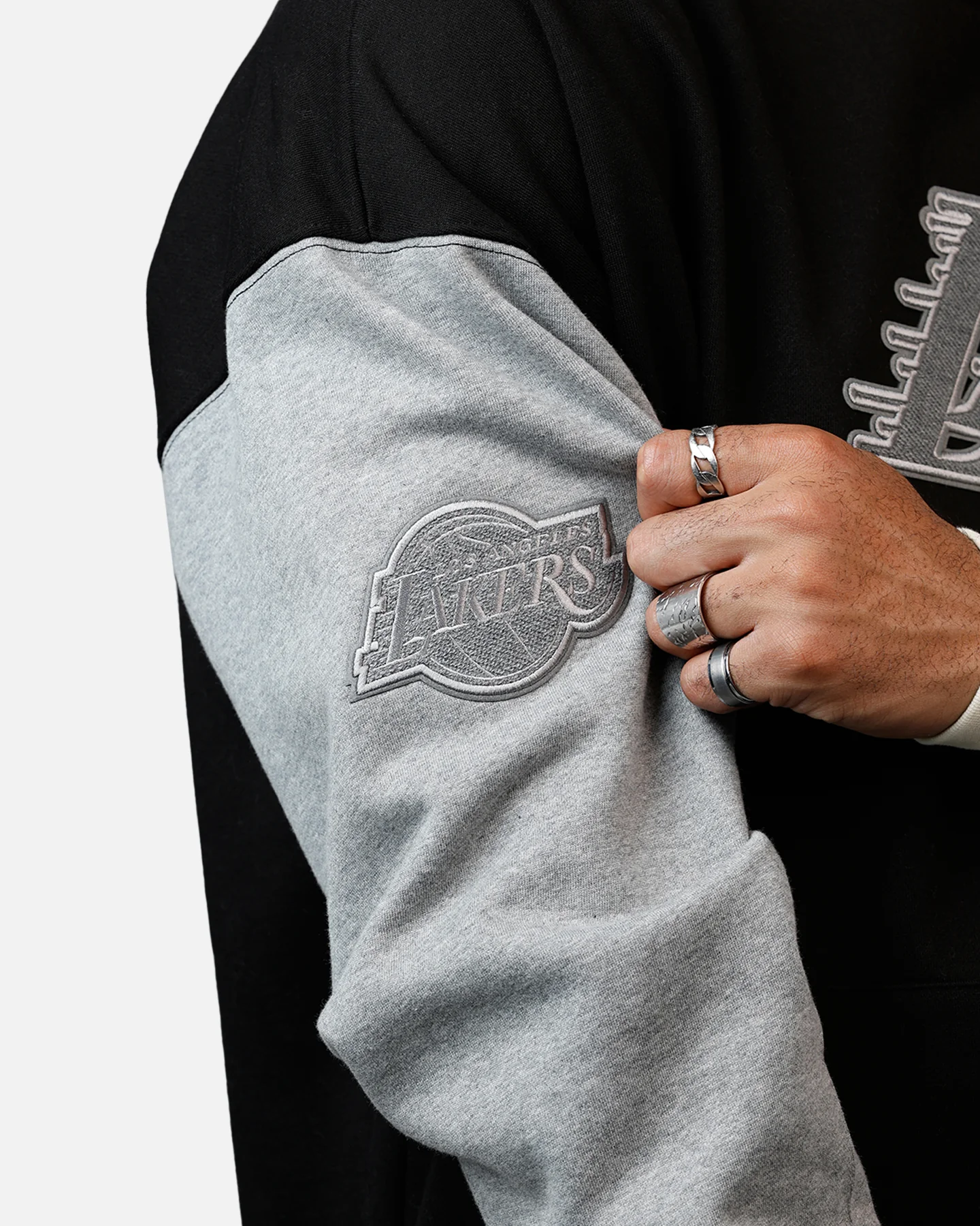 Pro Standard Los Angeles Lakers Reverse French Terry Hoodie Black/Grey