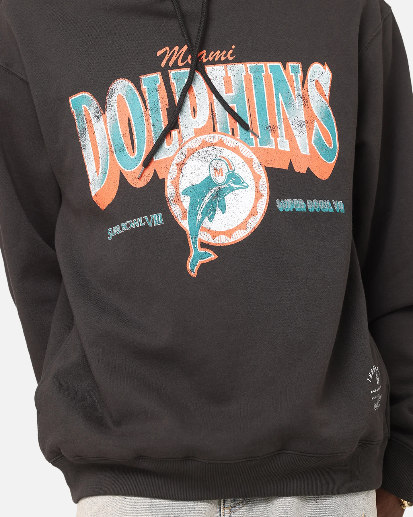 Mitchell & Ness Miami Dolphins Arch Hoodie Faded Black