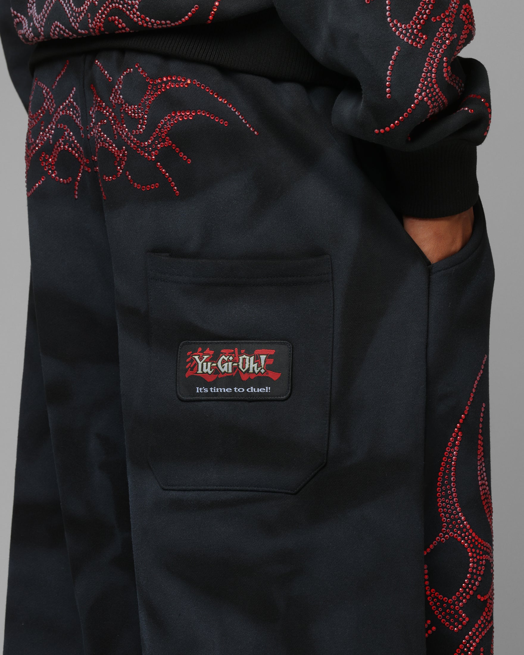Loiter X Yu-Gi-Oh! Slifer Sky Dragon Sweatpants Black Wash