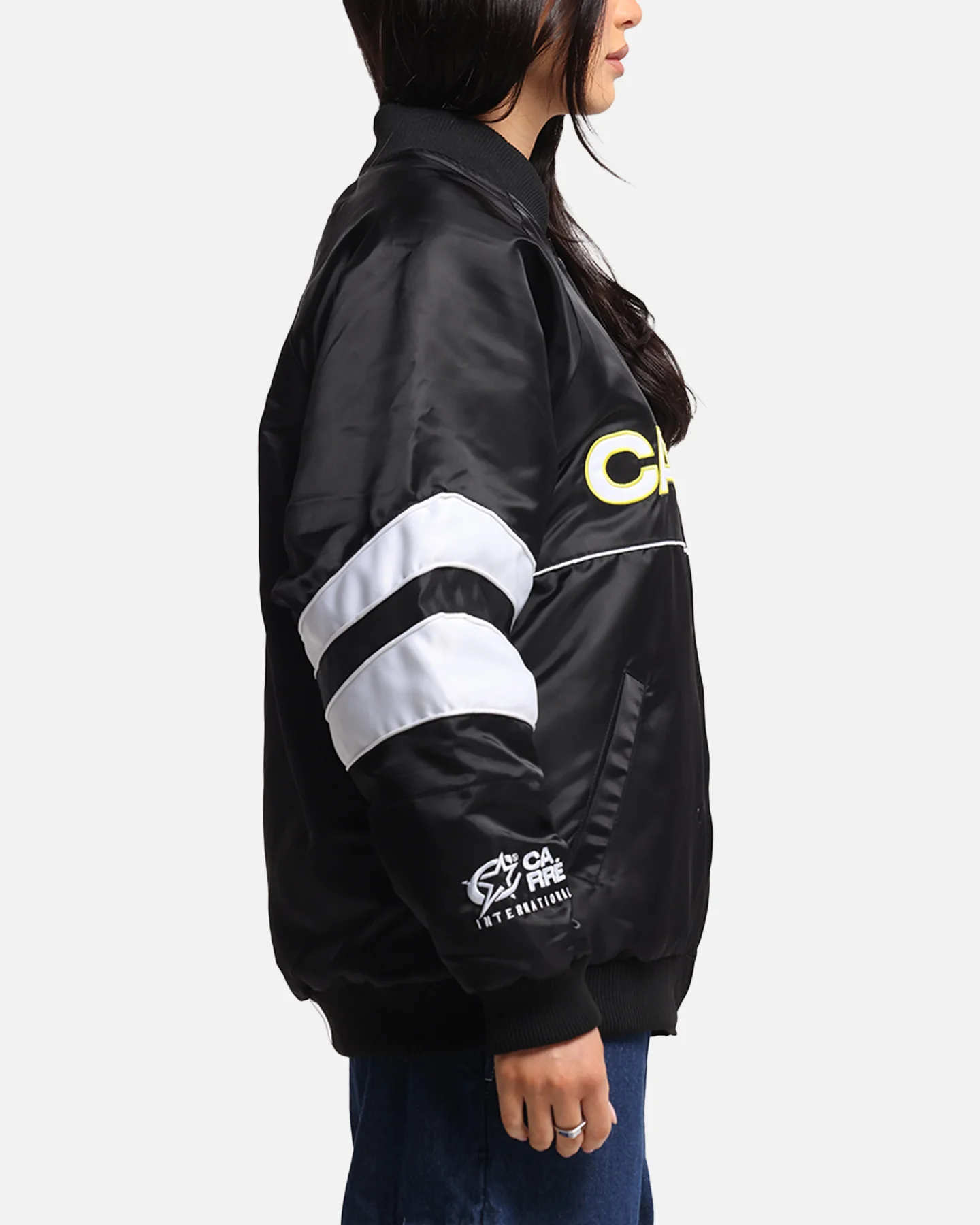 Carre Rally Panelled Bomber Jacket Black