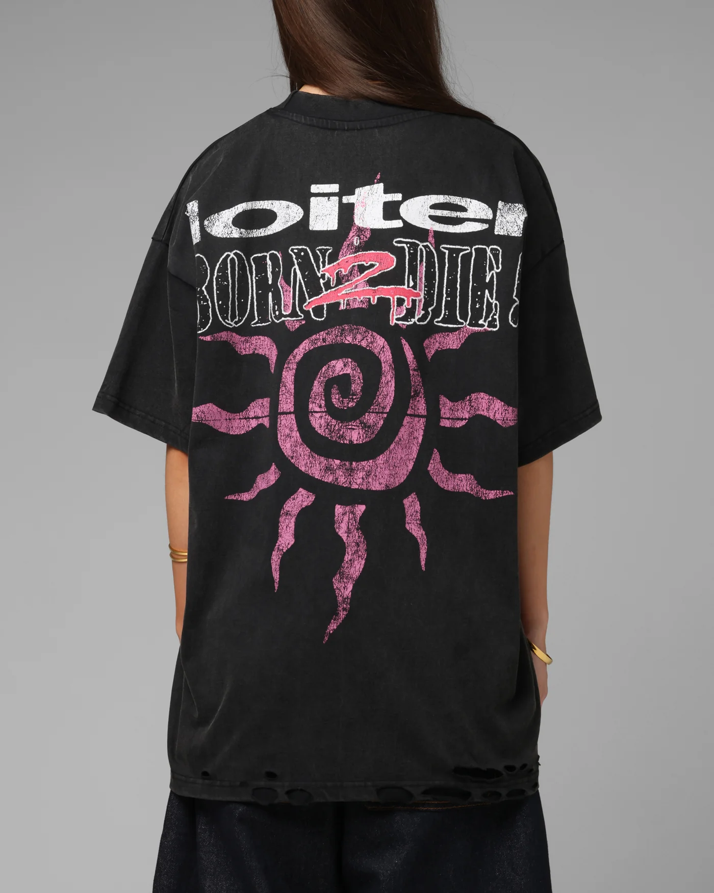 Loiter Silicone Premium Vintage T-Shirt Washed Black