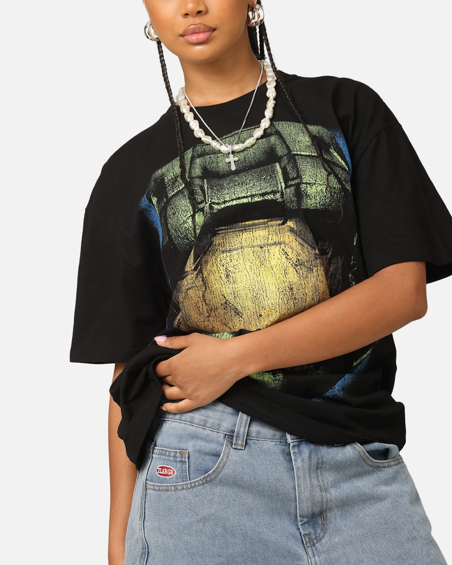 Goat Crew X Halo Big Head Heavyweight T-Shirt Black