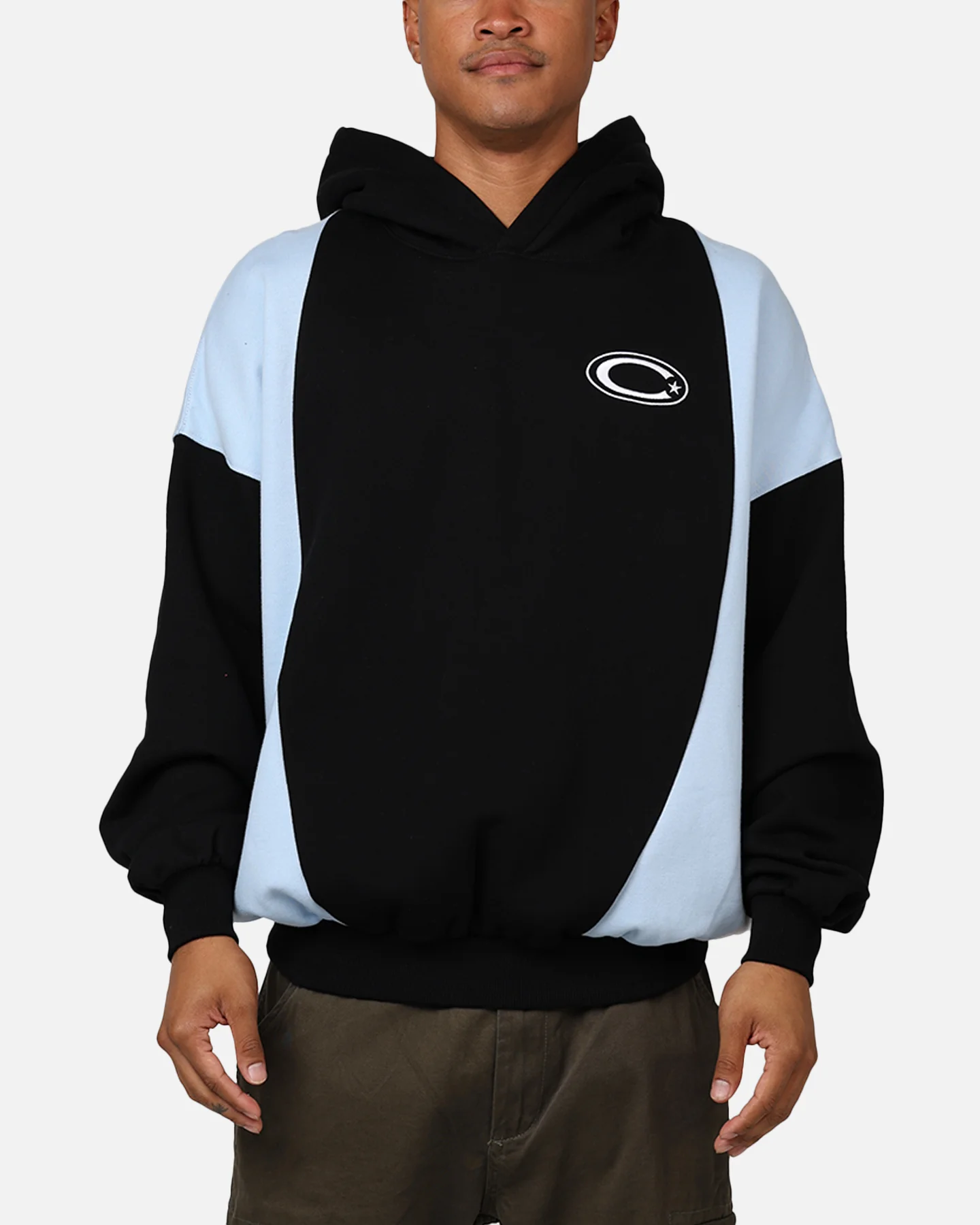 Carre C-Star Panel Oversized Hoodie Black/Blue/White