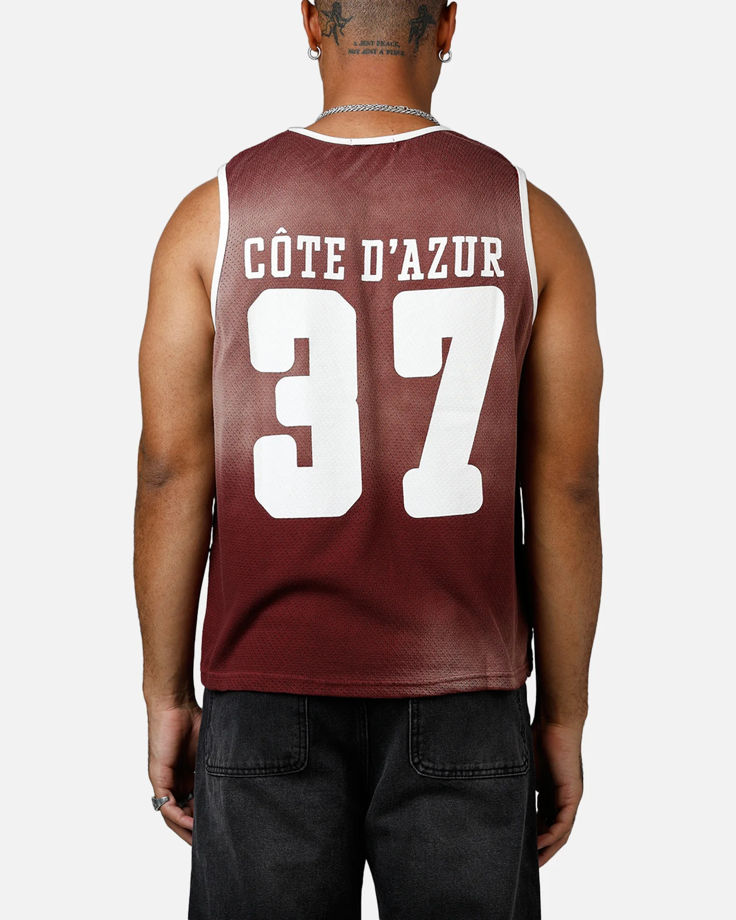 MNML Jersey Pinnie Tank Burgundy
