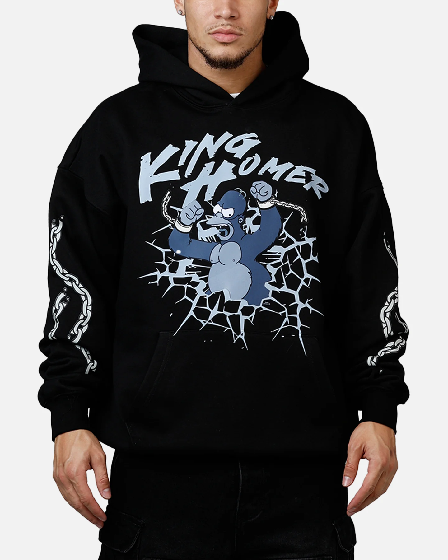 Freeze Max The Simpsons 'The Simpson Treehouse Of Horror' King Homer Hoodie Black