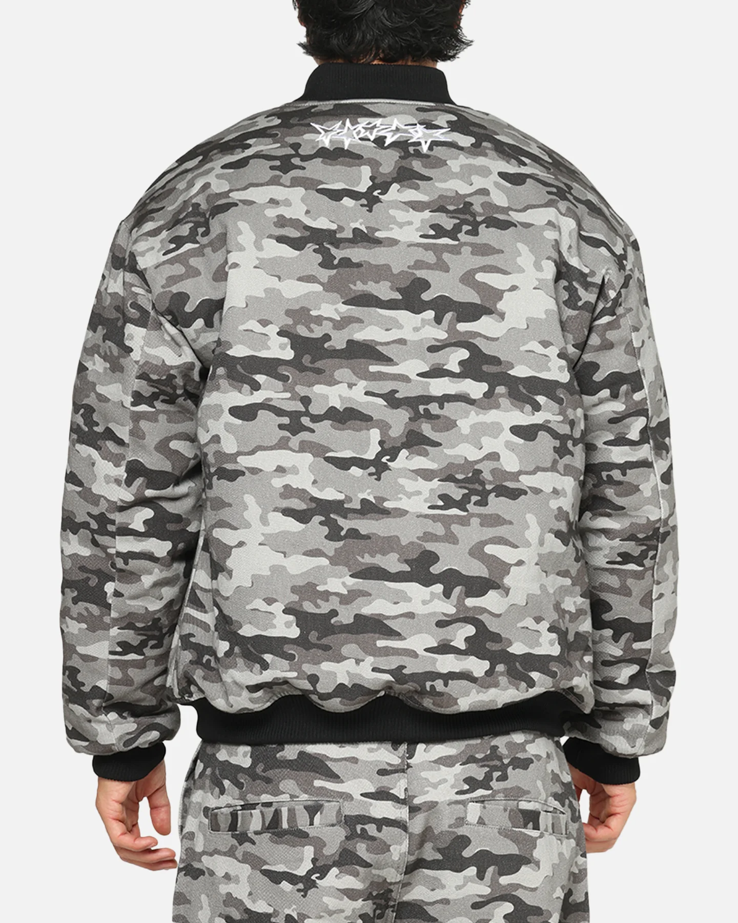 Carre Camo Bomber Jacket Black Camo