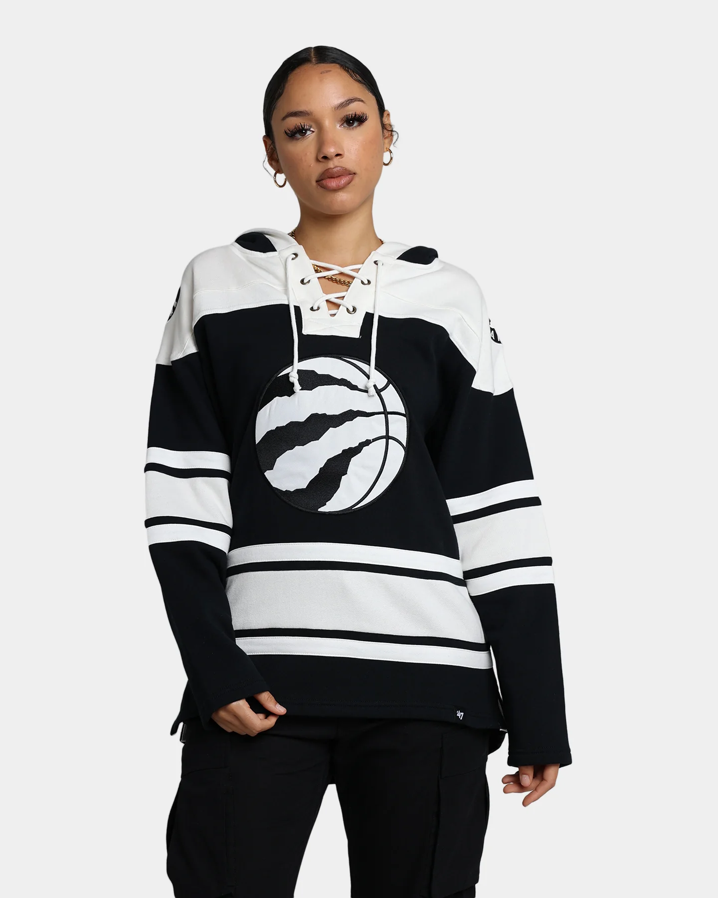 47 Brand Toronto Raptors Superior Lacer Hoodie Jet Black