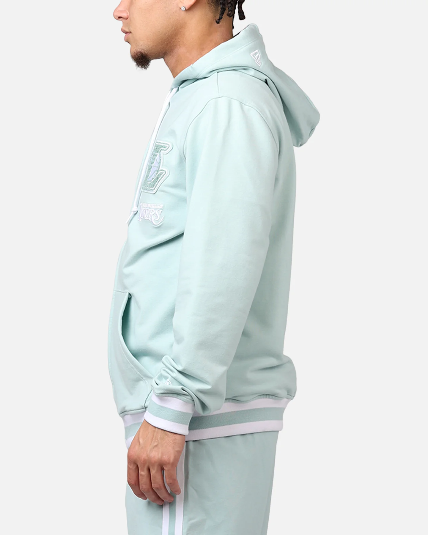New Era Los Angeles Lakers 'Logo Select Mint' Full Zip Hoodie Mint/White