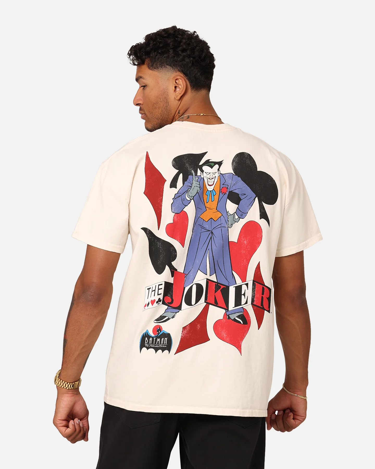 American Thrift X DC Batman The Joker 93 Heavyweight Vintage T-Shirt Off White