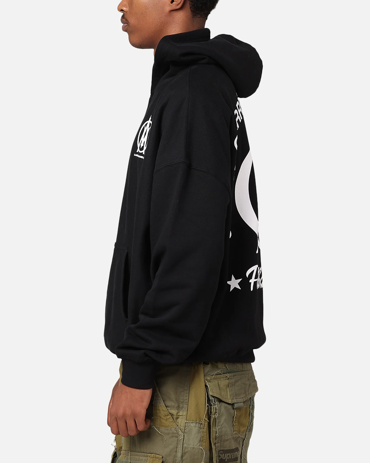Carre Academy Chest Hoodie Black