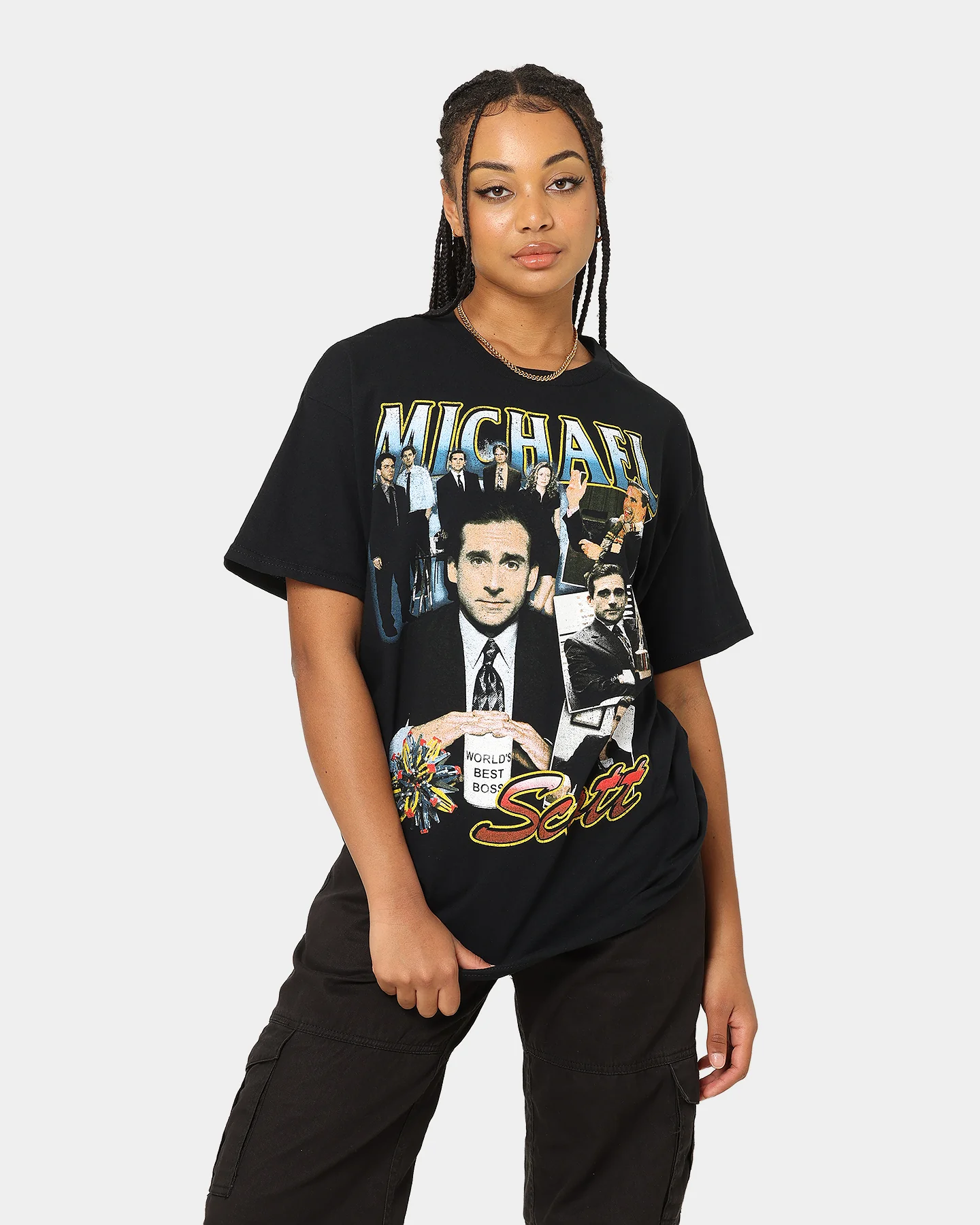 American Thrift X The Office Michael Scott Vintage T-Shirt Black