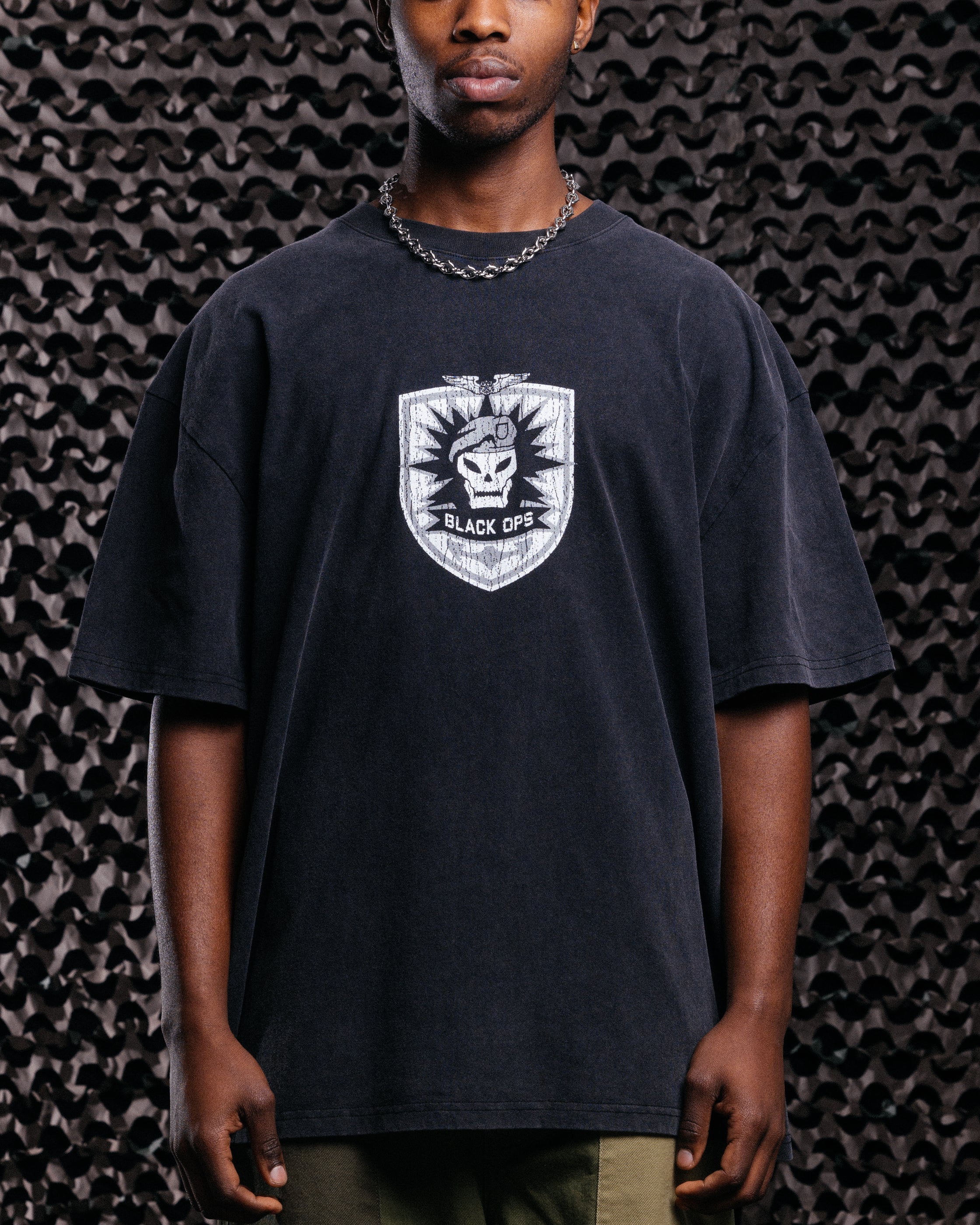 Goat Crew X Call Of Duty Black Ops Vintage T-Shirt Black Acidwash