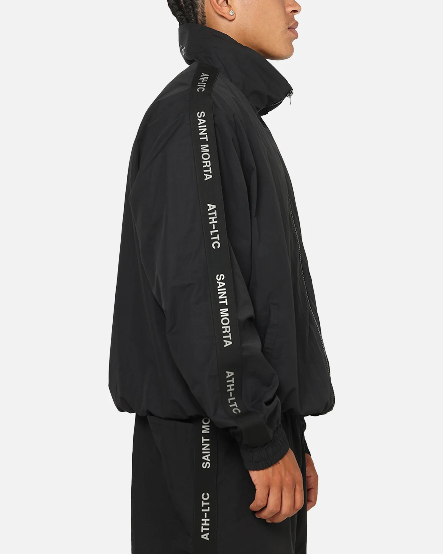 Saint Morta Athltc Zip Jacket Dark Black/White