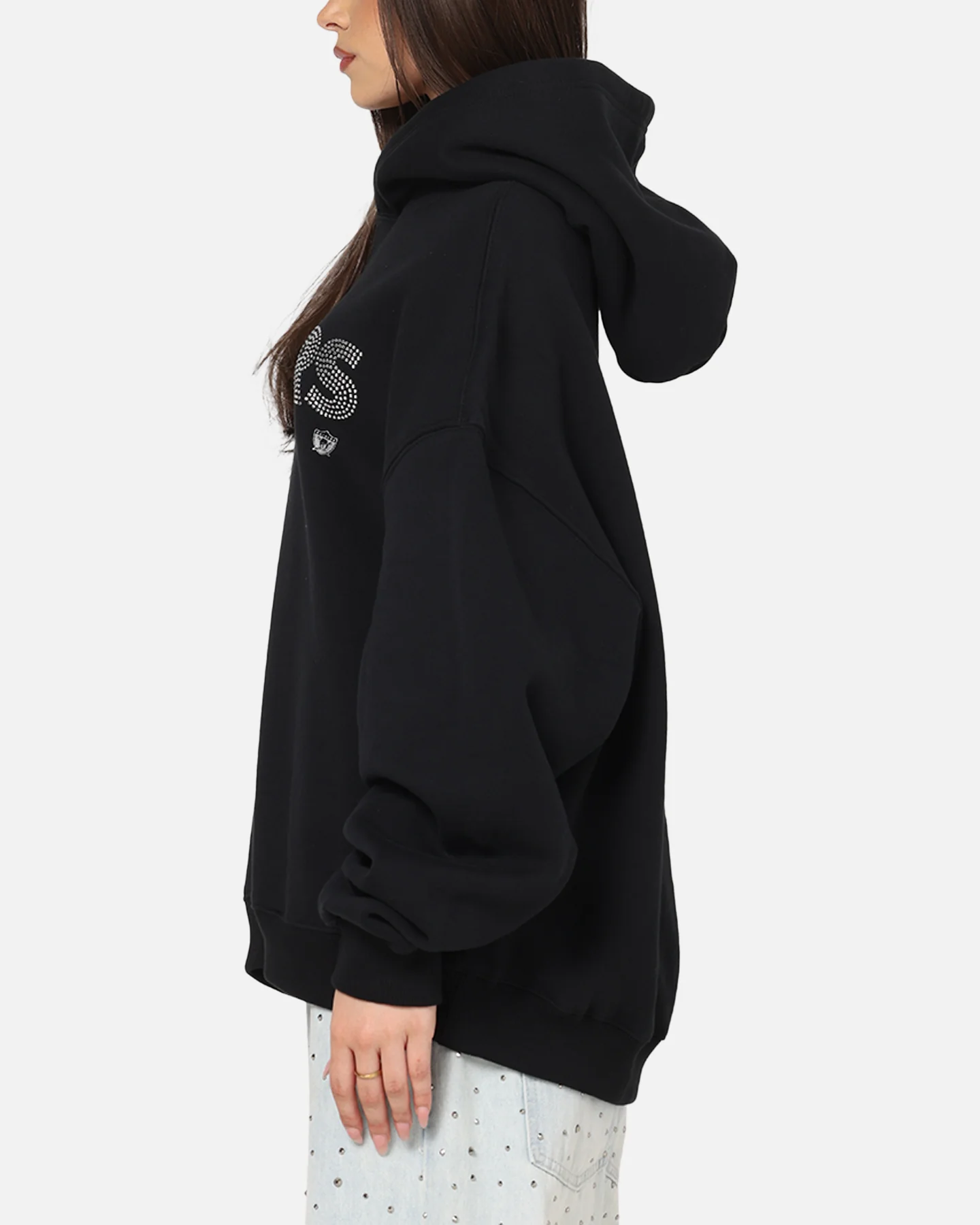 Mitchell & Ness Las Vegas Raiders Rhinestone Hoodie Faded Black