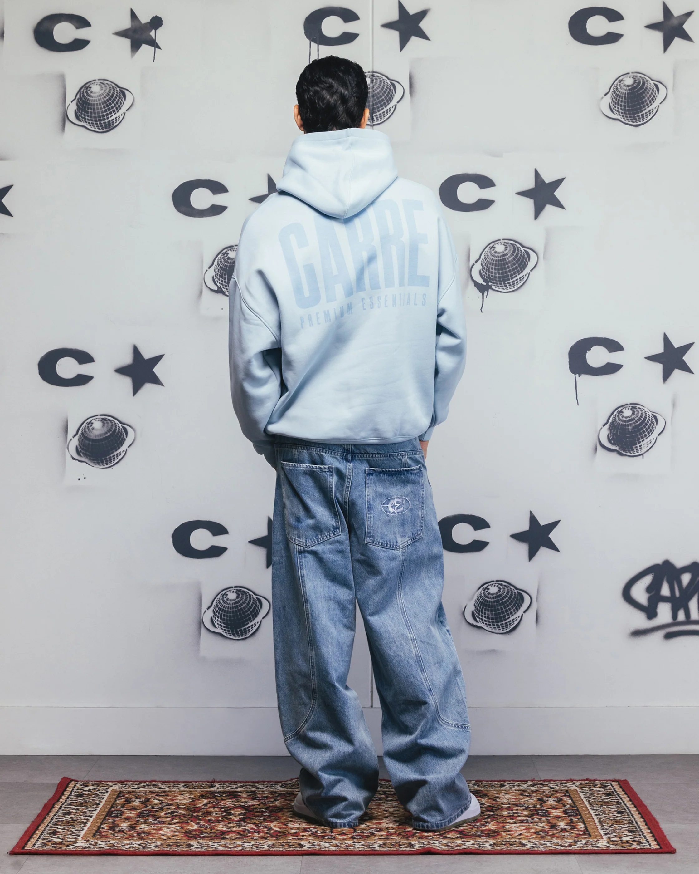 Carre Premium Essentials Hoodie Baby Blue