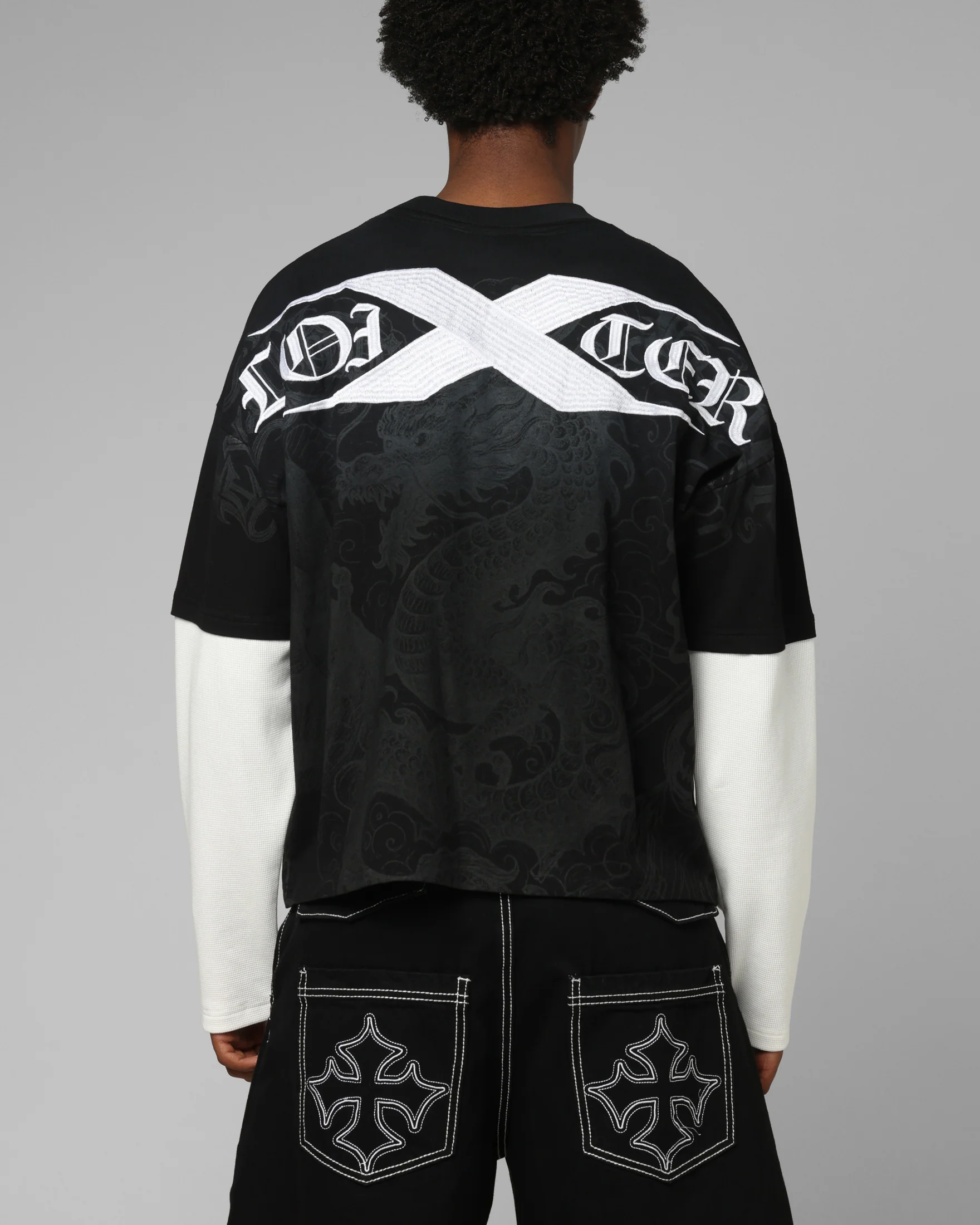 Loiter Xplicit Layered Long Sleeve T-Shirt Black